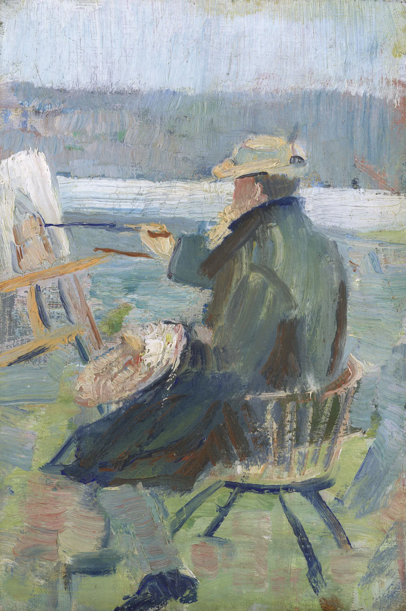 Christian Krohg at the Easel