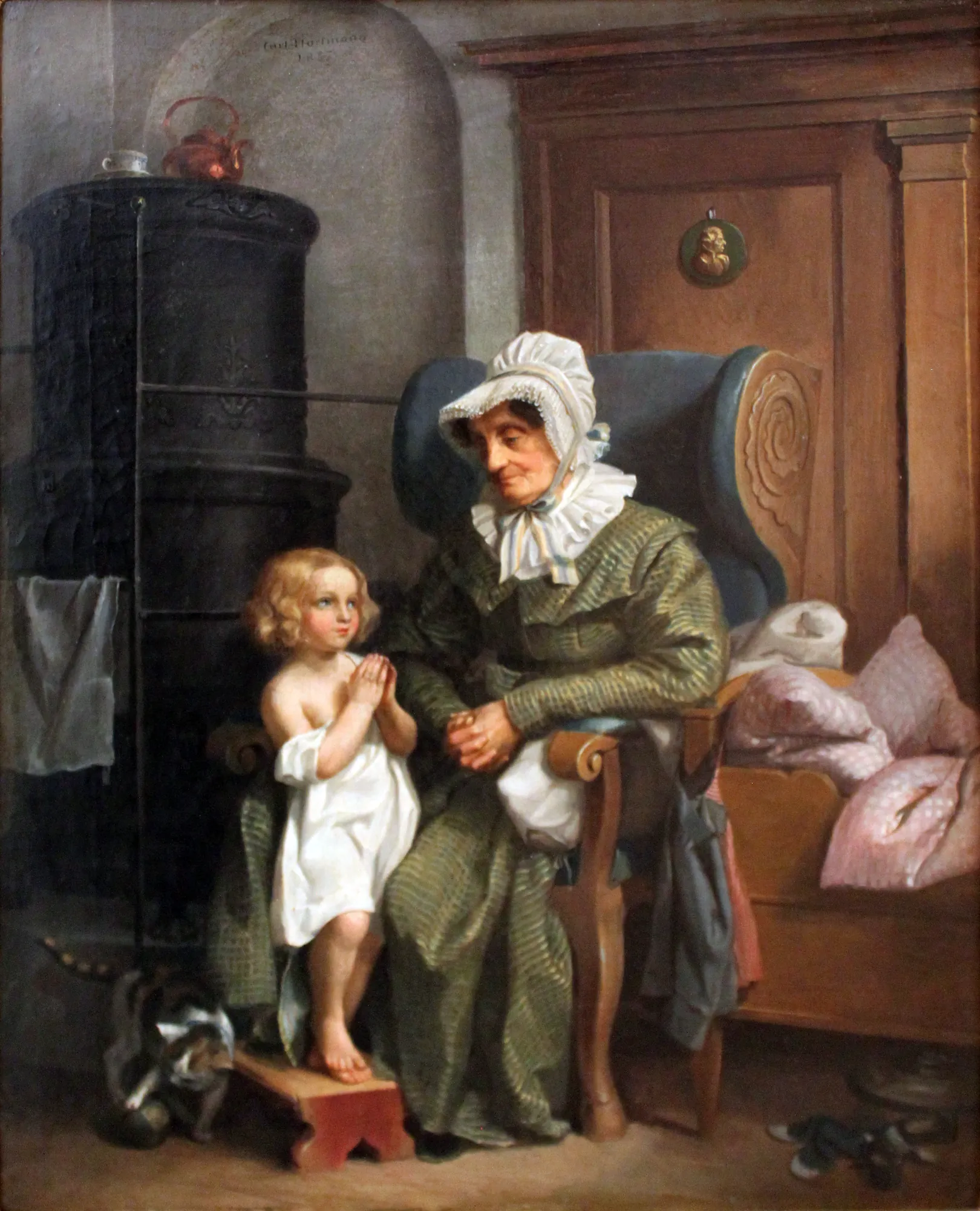 Grandmother with Praying Child
