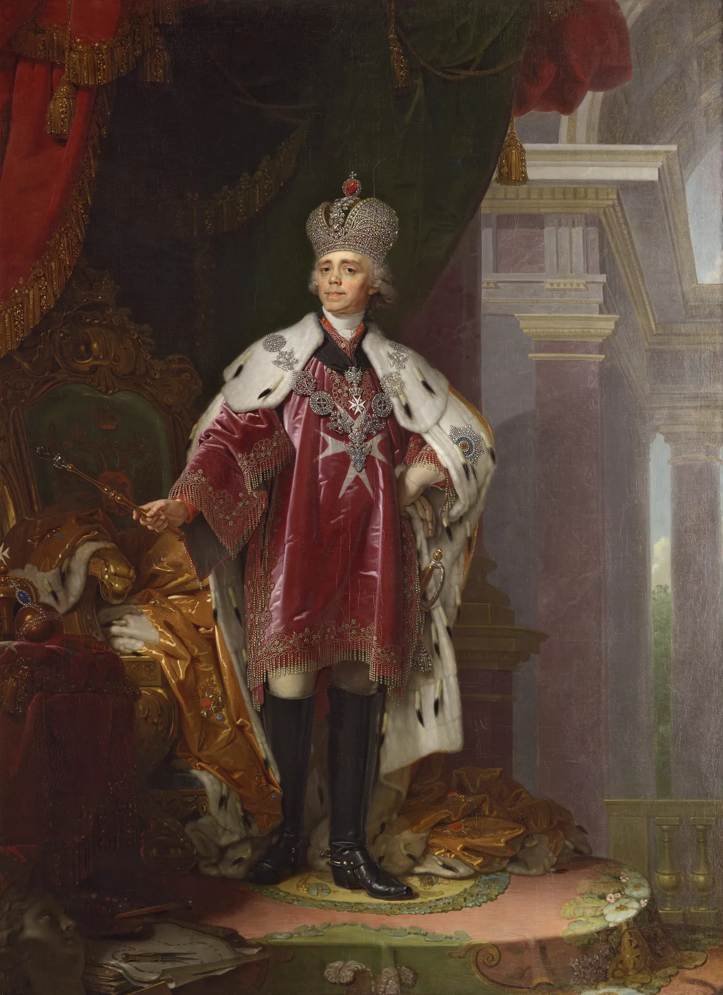 Portrait of Paul I in Coronation Robes