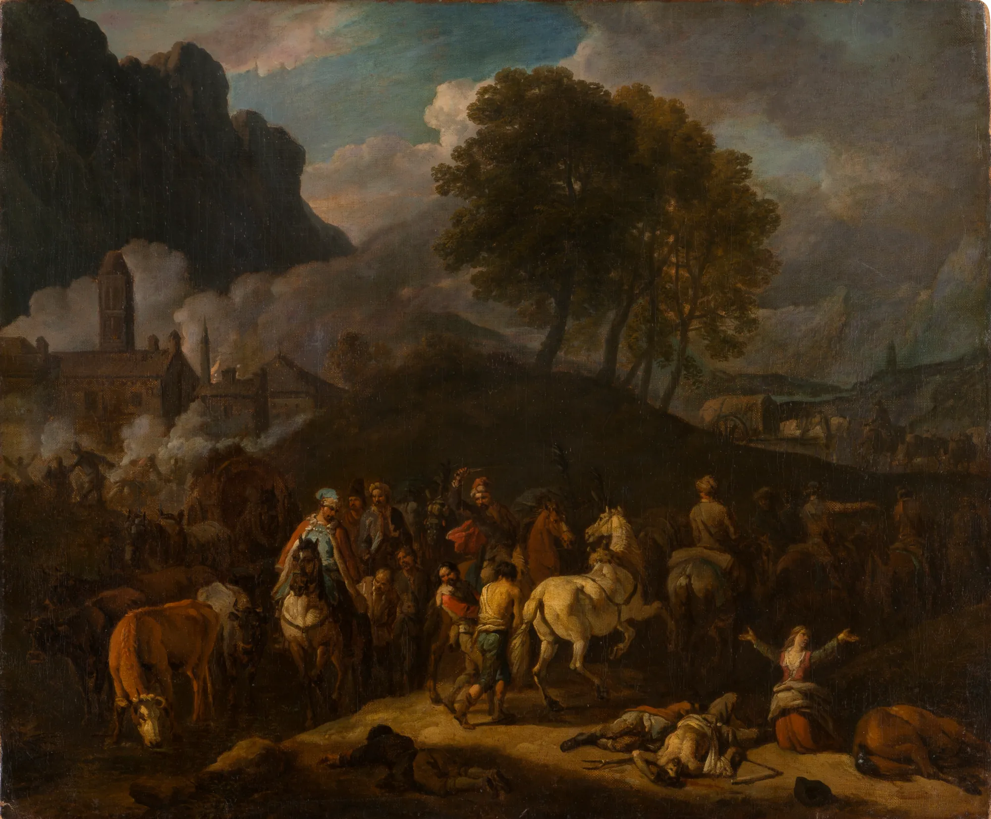 Soldiers Depart after Plundering