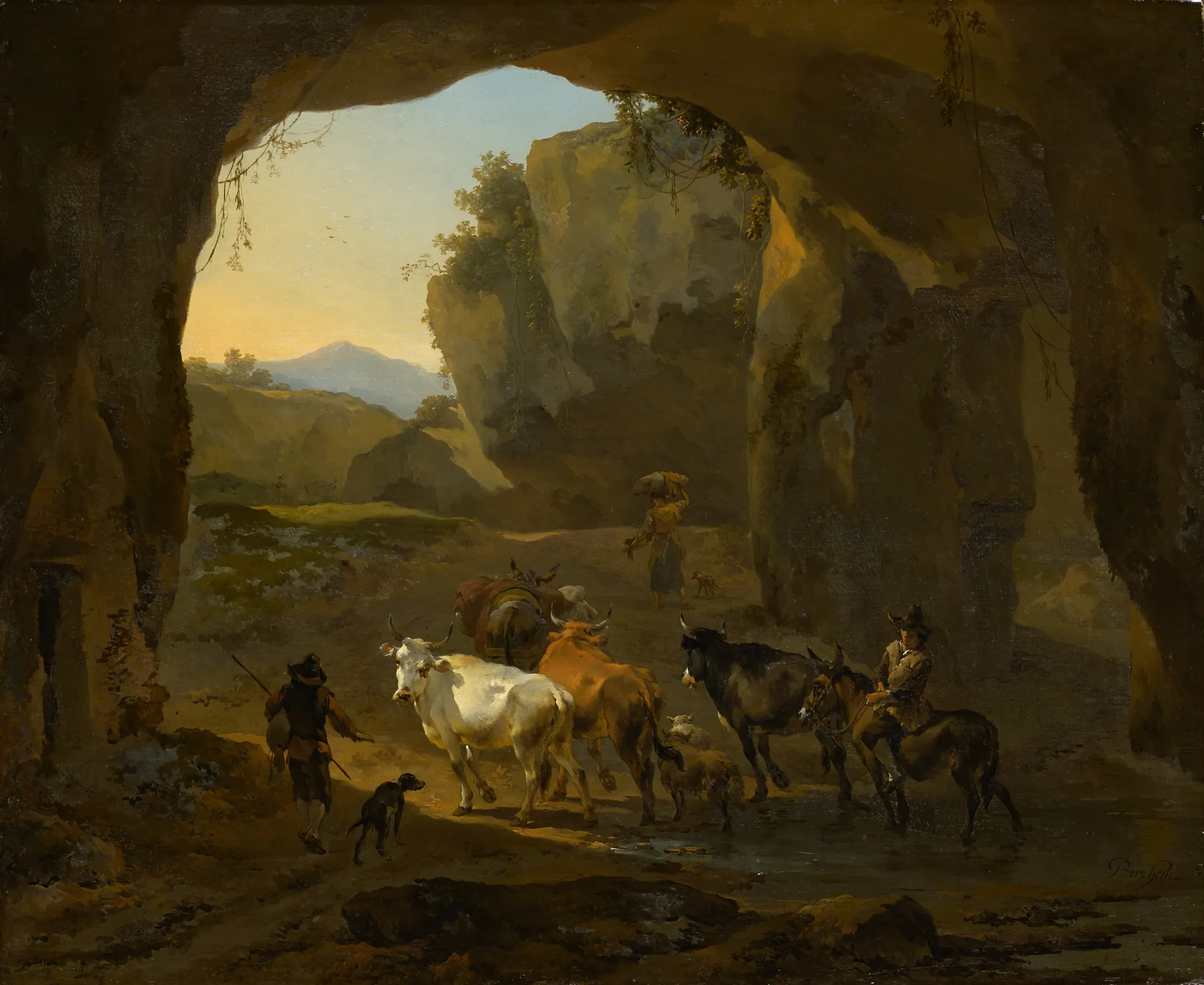 Cowherds in a Cave