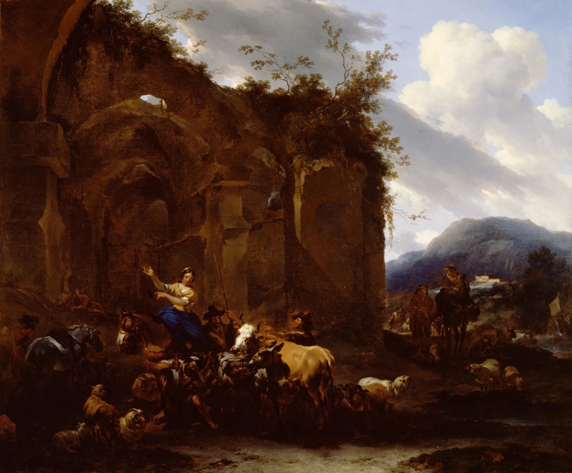 A Farrier and Peasants near Roman Ruins