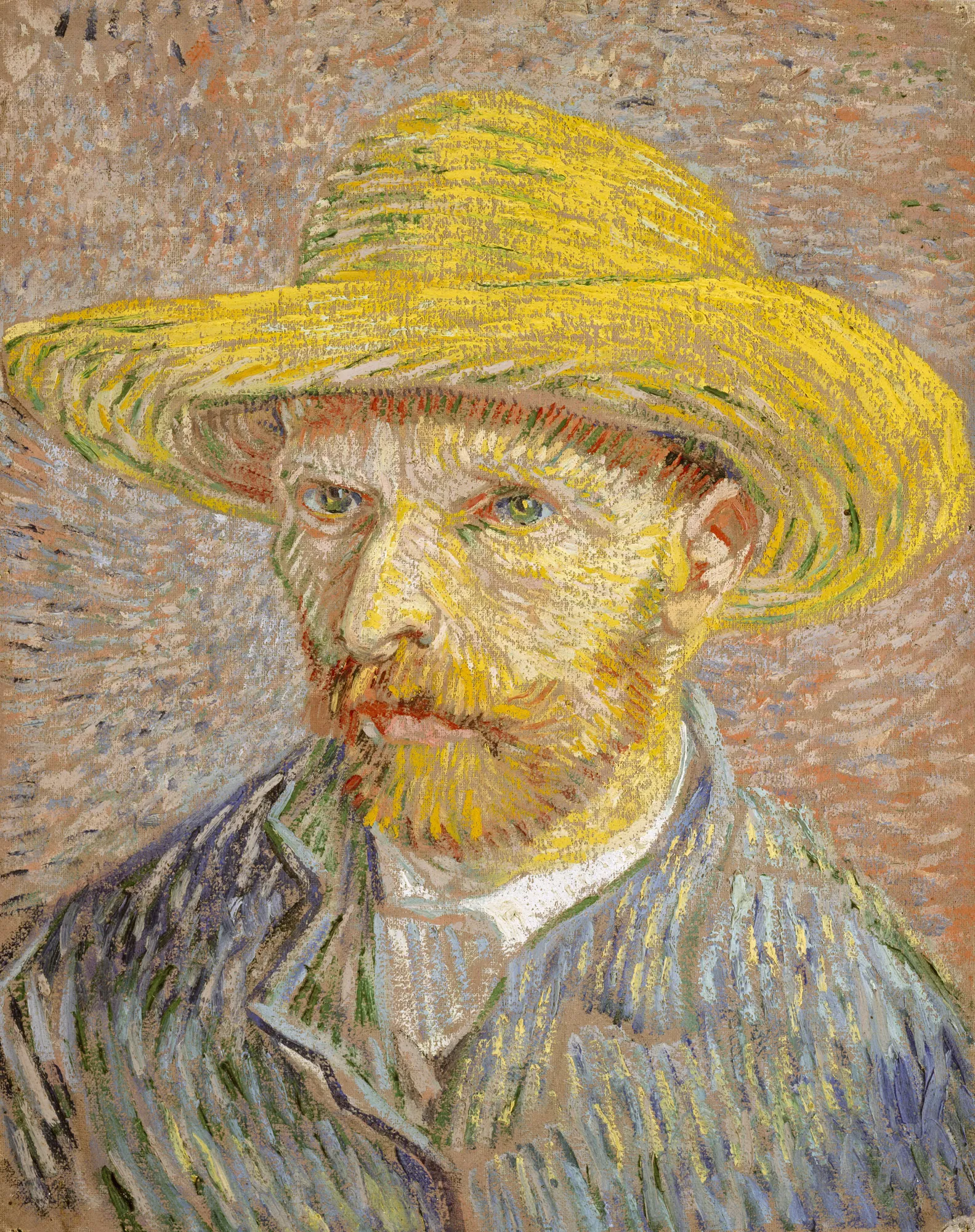 Self-Portrait with a Straw Hat