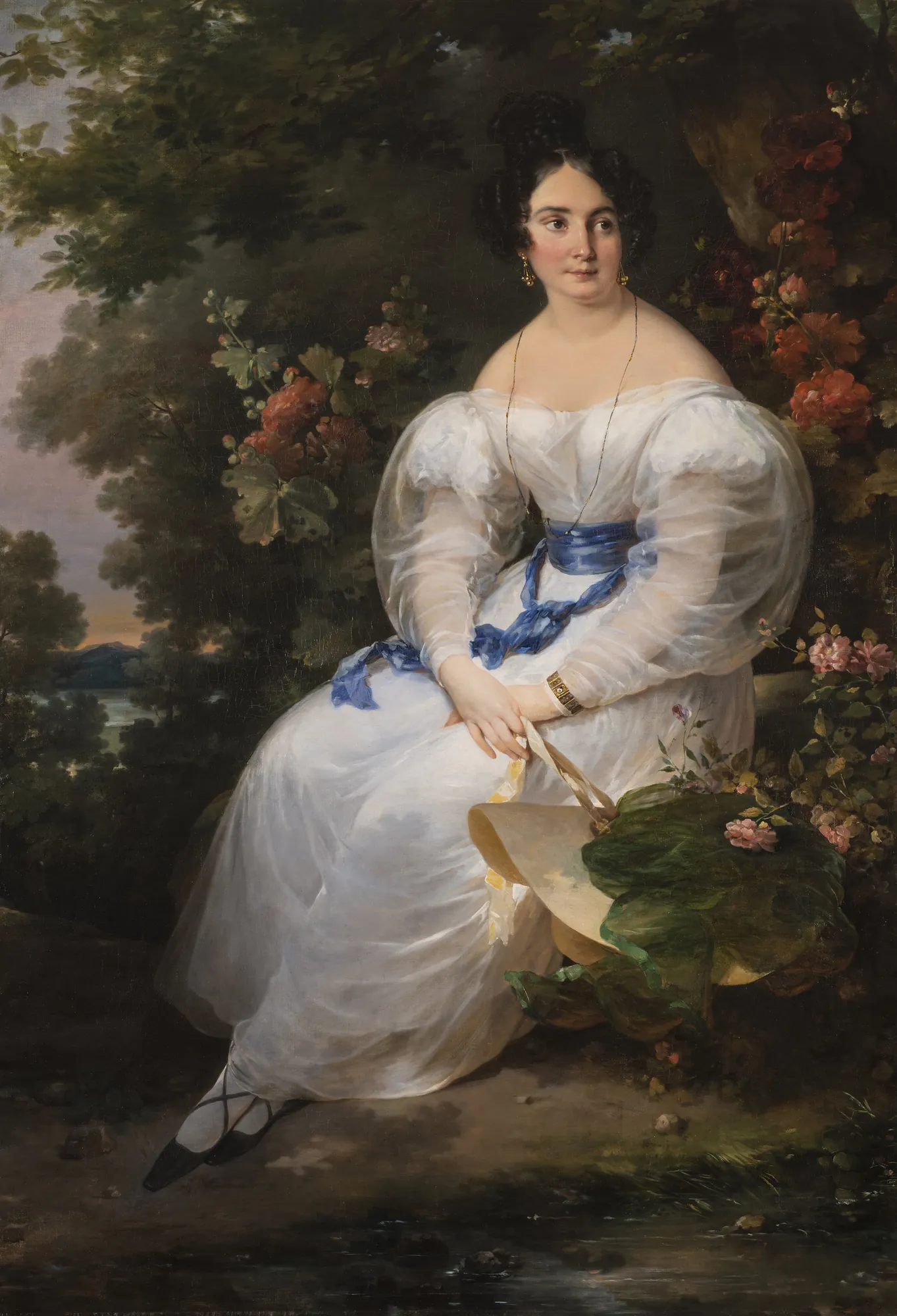 Young Woman Seated in the Shade of a Tree