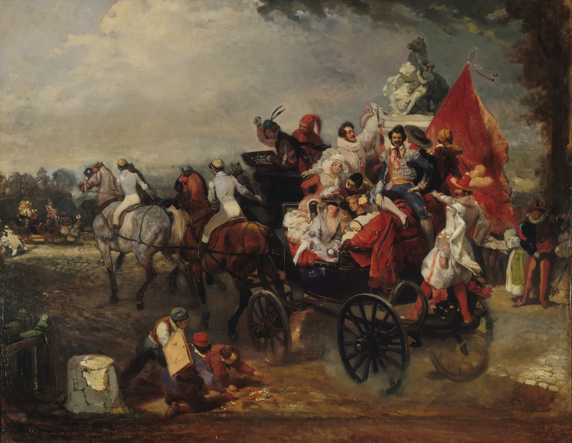 Scène de Carnaval, Place de la Concorde