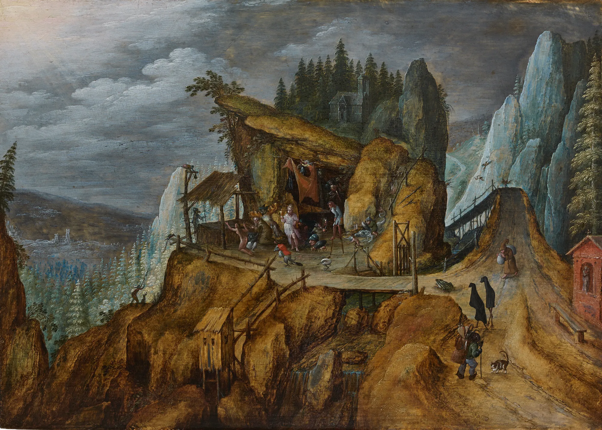 Fantastic Rocky Landscape with the Temptation of Saint Anthony