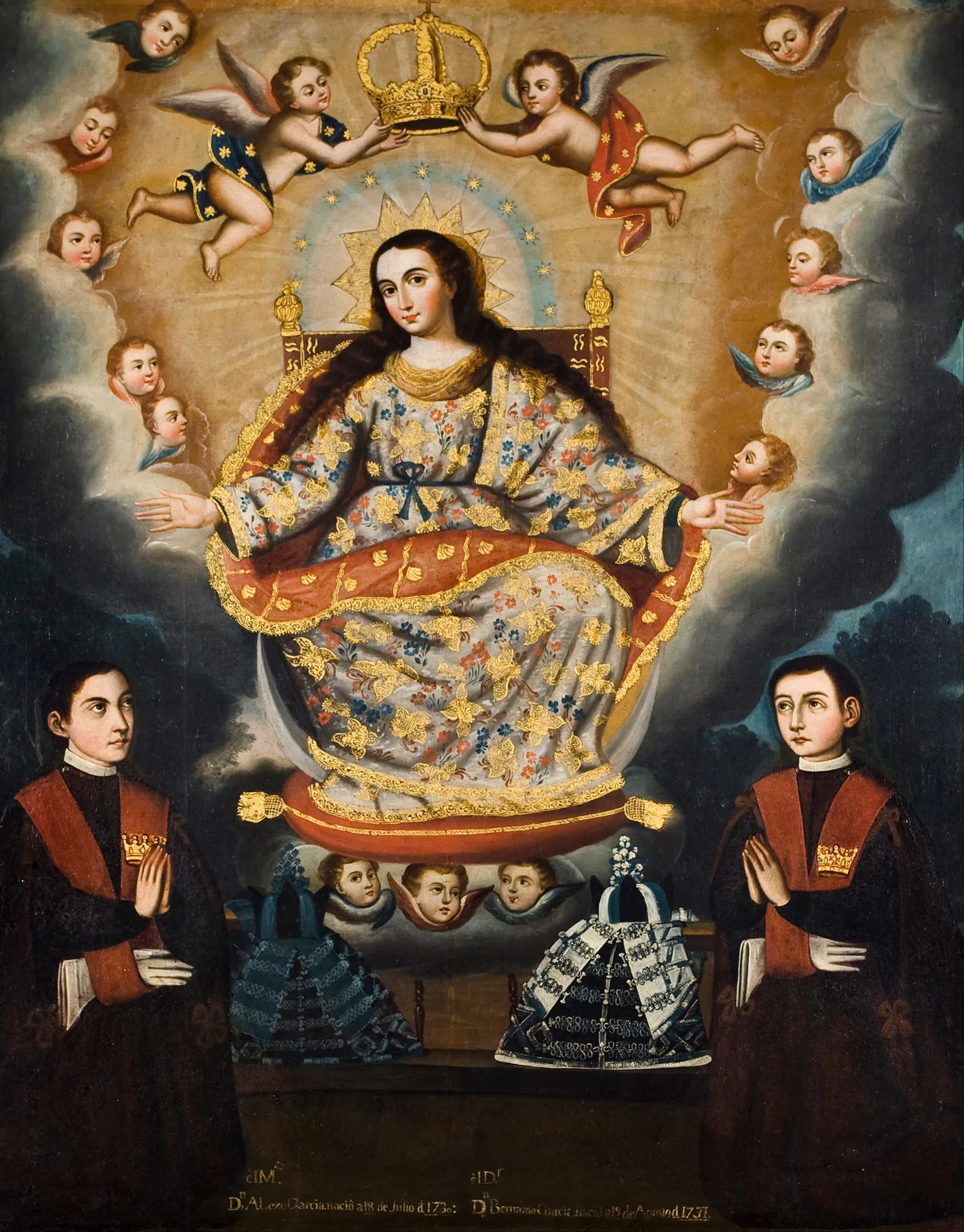 Seated Madonna with the Graduation of the García Brothers