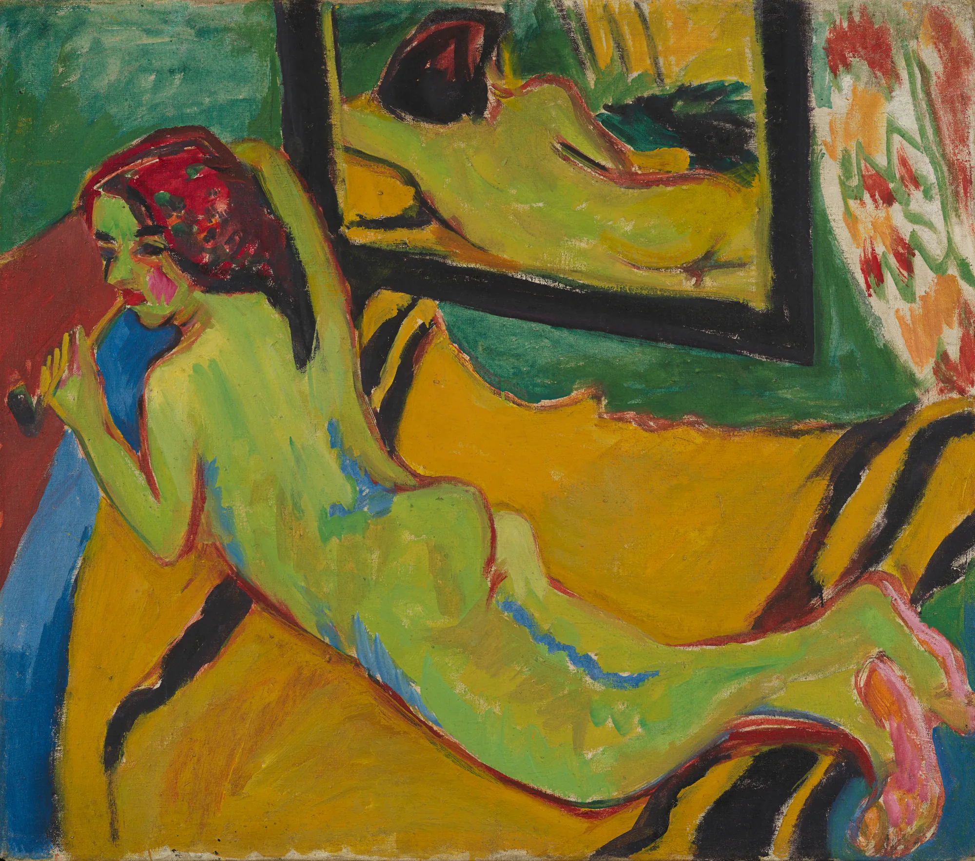 Reclining Nude before a Mirror (Liegender Akt vor Spiegel)