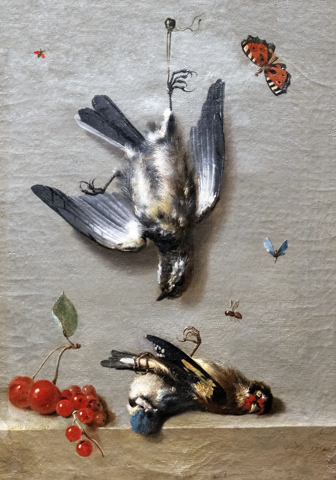Still Life with Dead Birds, Cherries, and Redcurrants