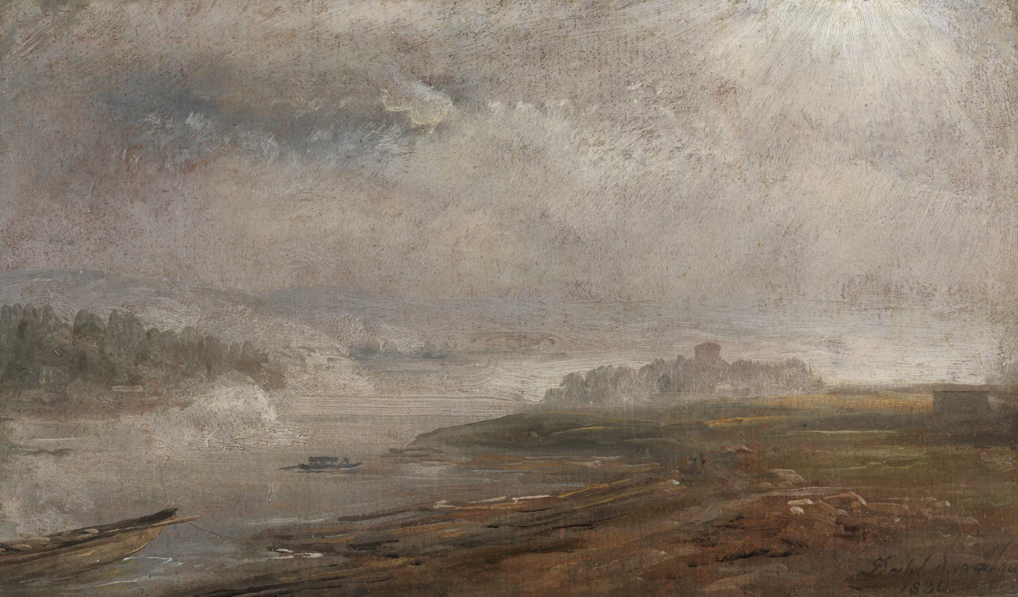 The Elbe on a Foggy Morning