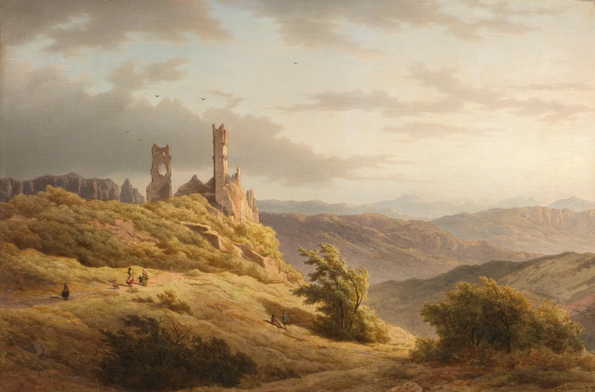 Hilly Landscape with a Ruin
