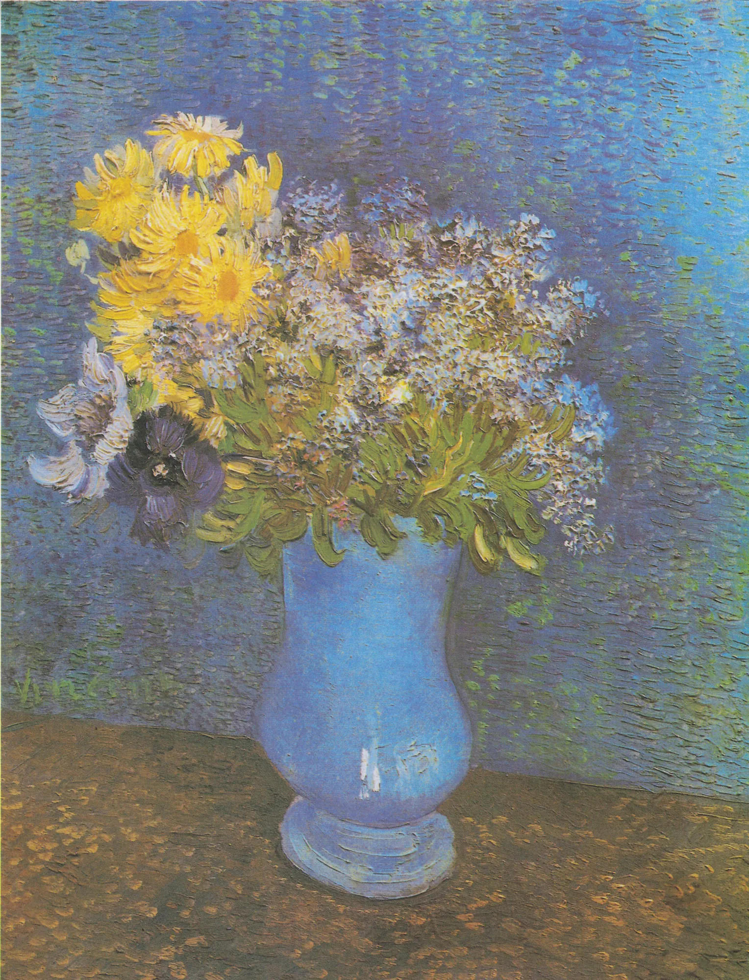 Vase with Lilacs, Daisies and Anemones