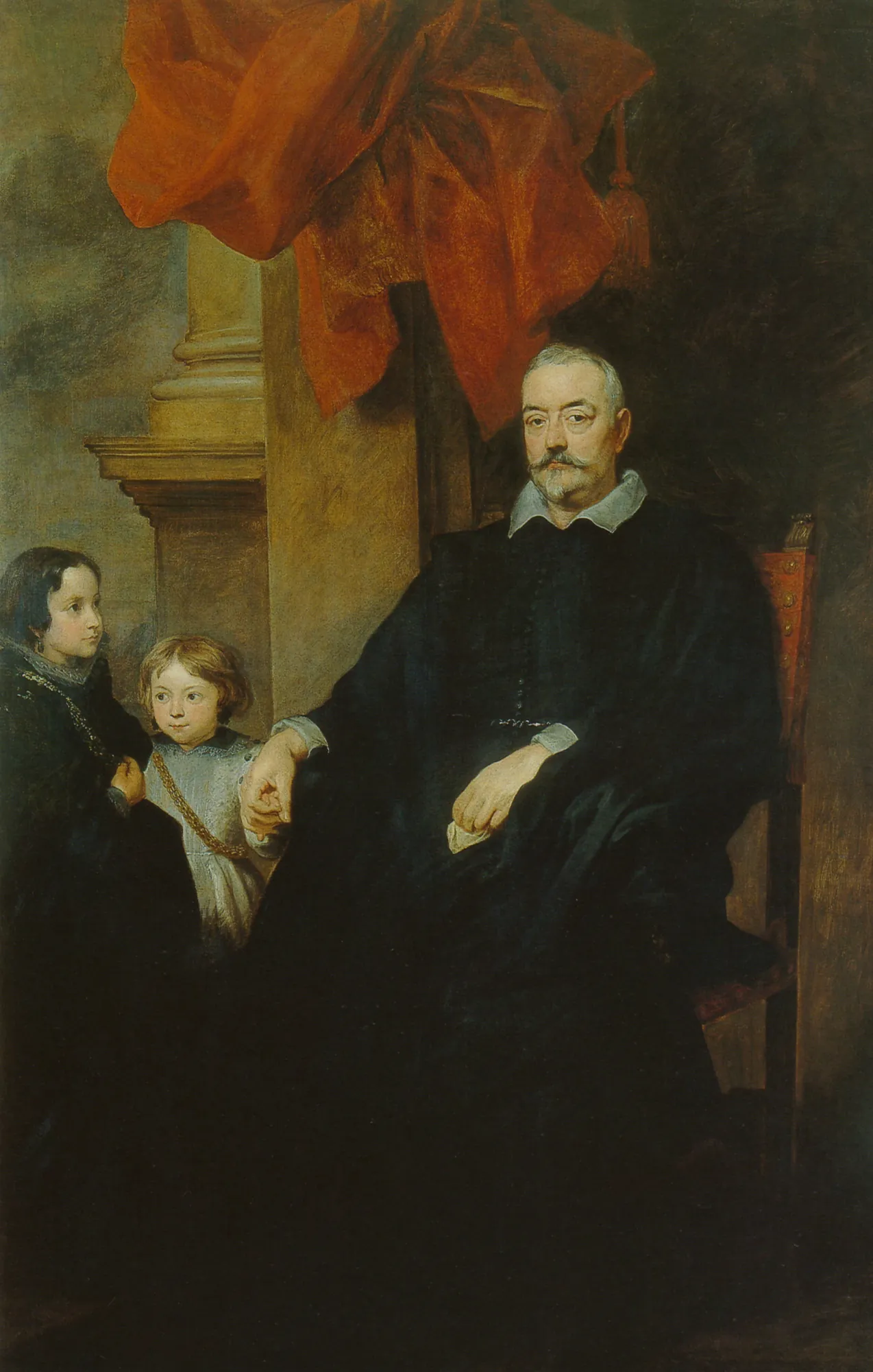 Portrait of a Genoese Gentleman with Two Children