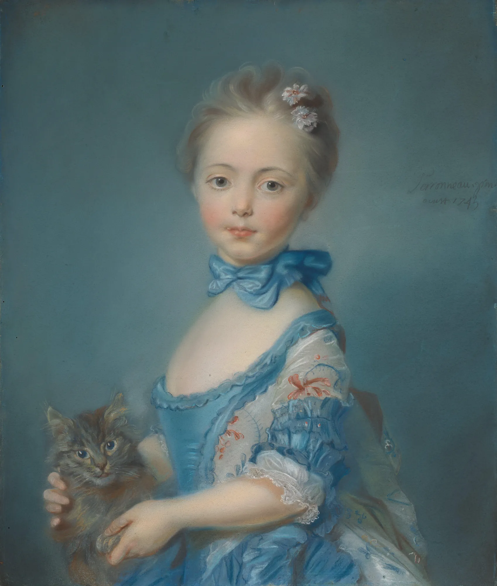 A Girl with a Kitten