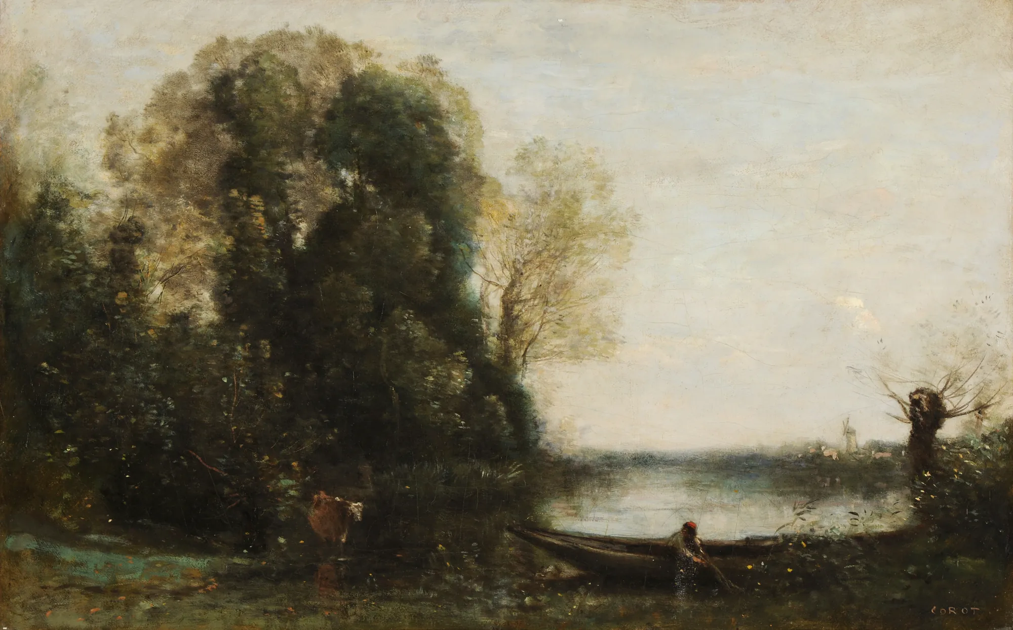 Le Pêcheur en Barque à la Rive (The Fisherman in a Boat at the Shore)