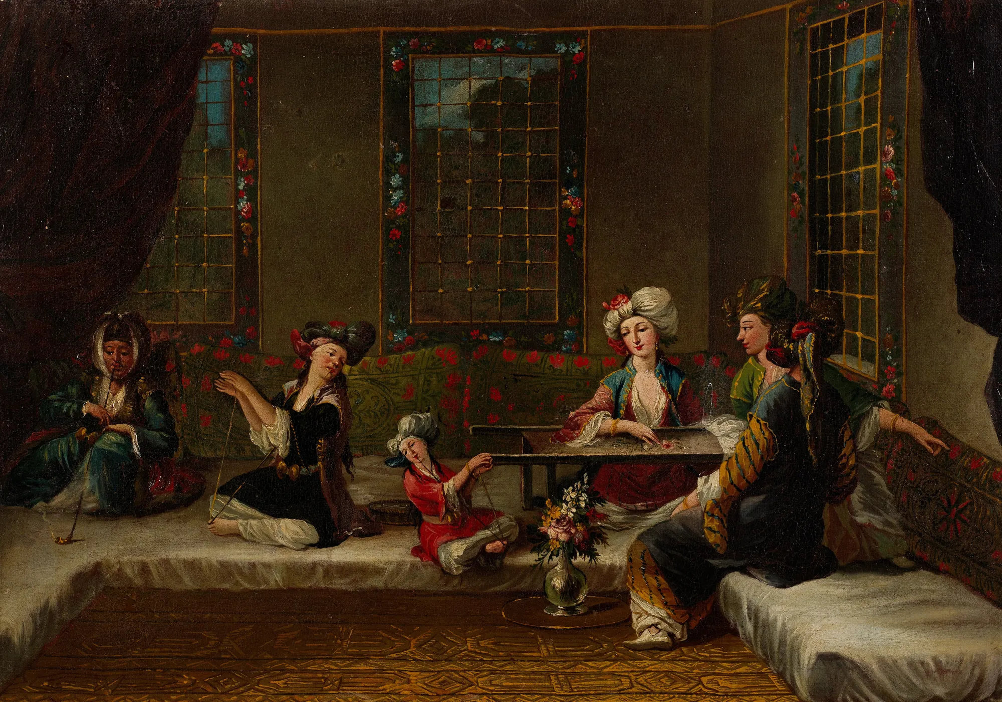 Women Embroidering
