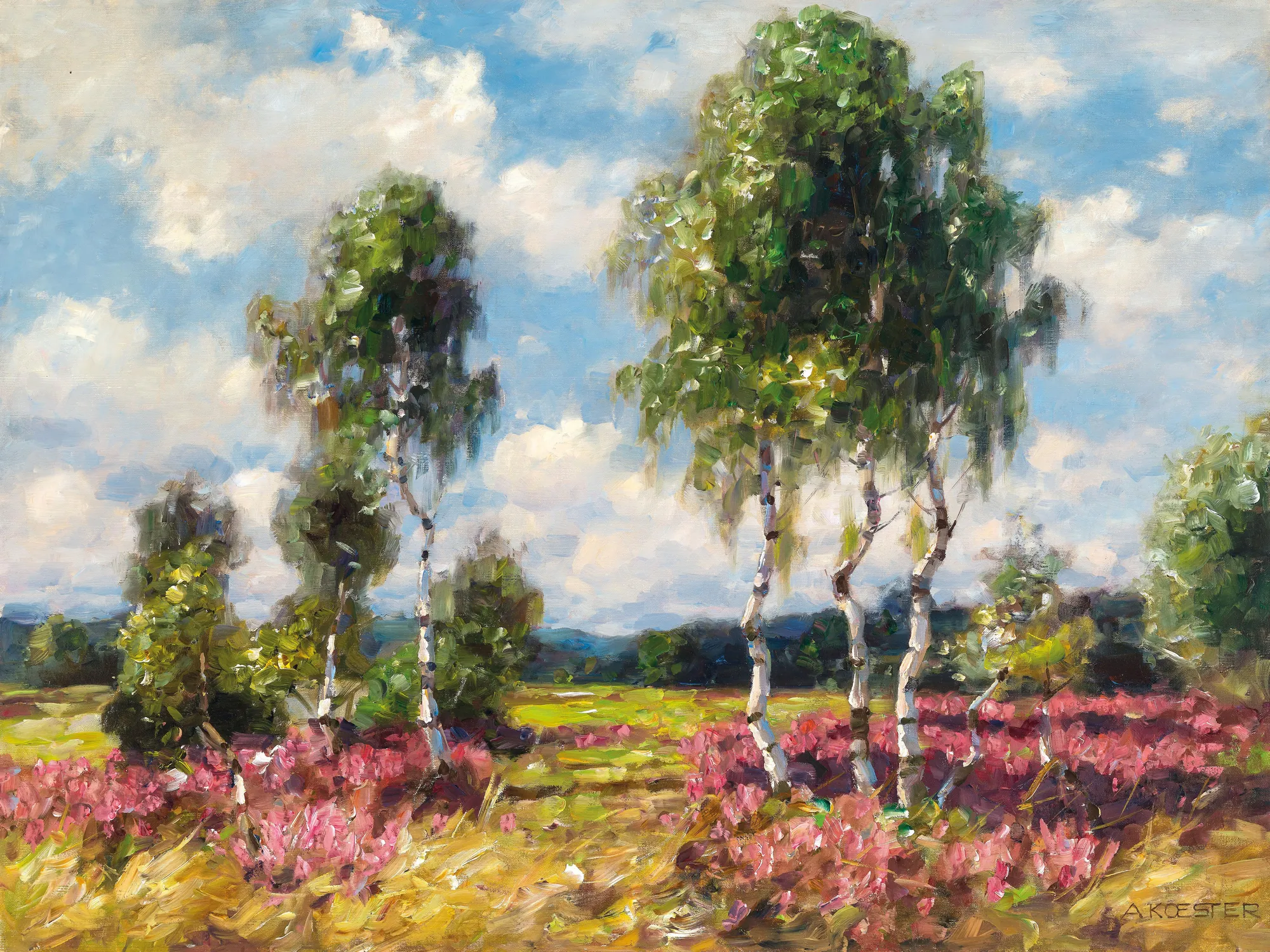 Birches in a Heath Landscape, Viktring