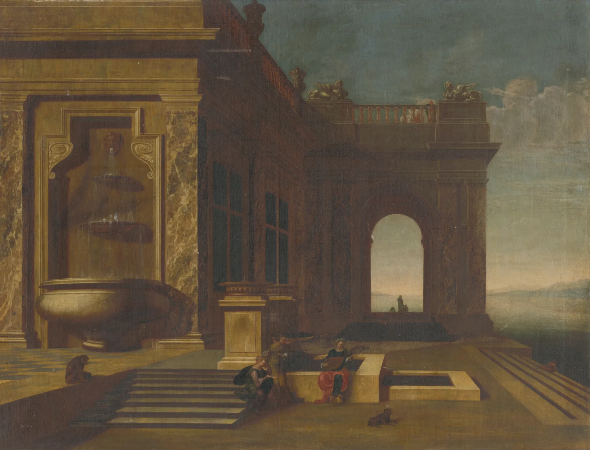 Palace Architecture with Figures