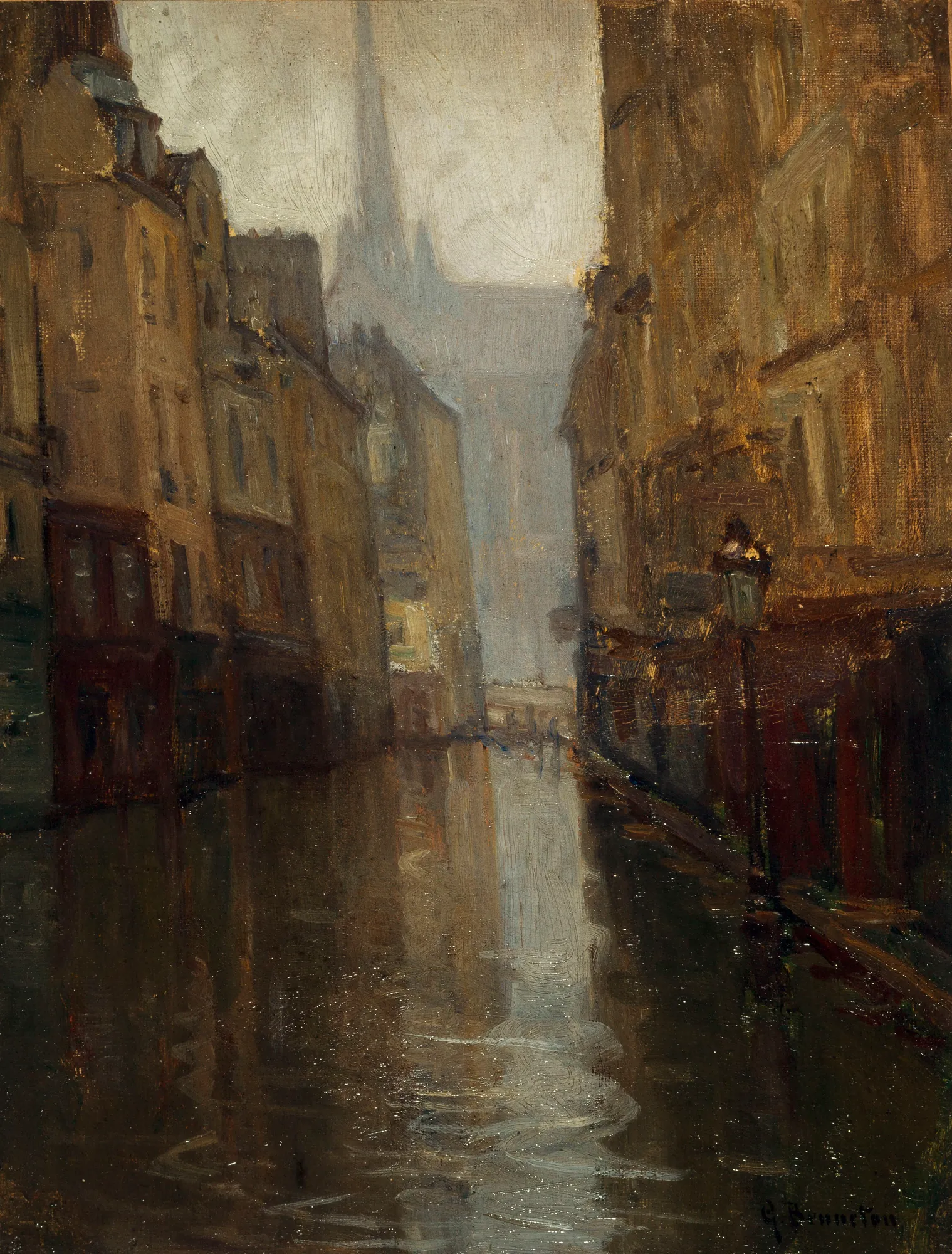 La Rue du Haut-Pavé, Paris (The 1910 Flood)