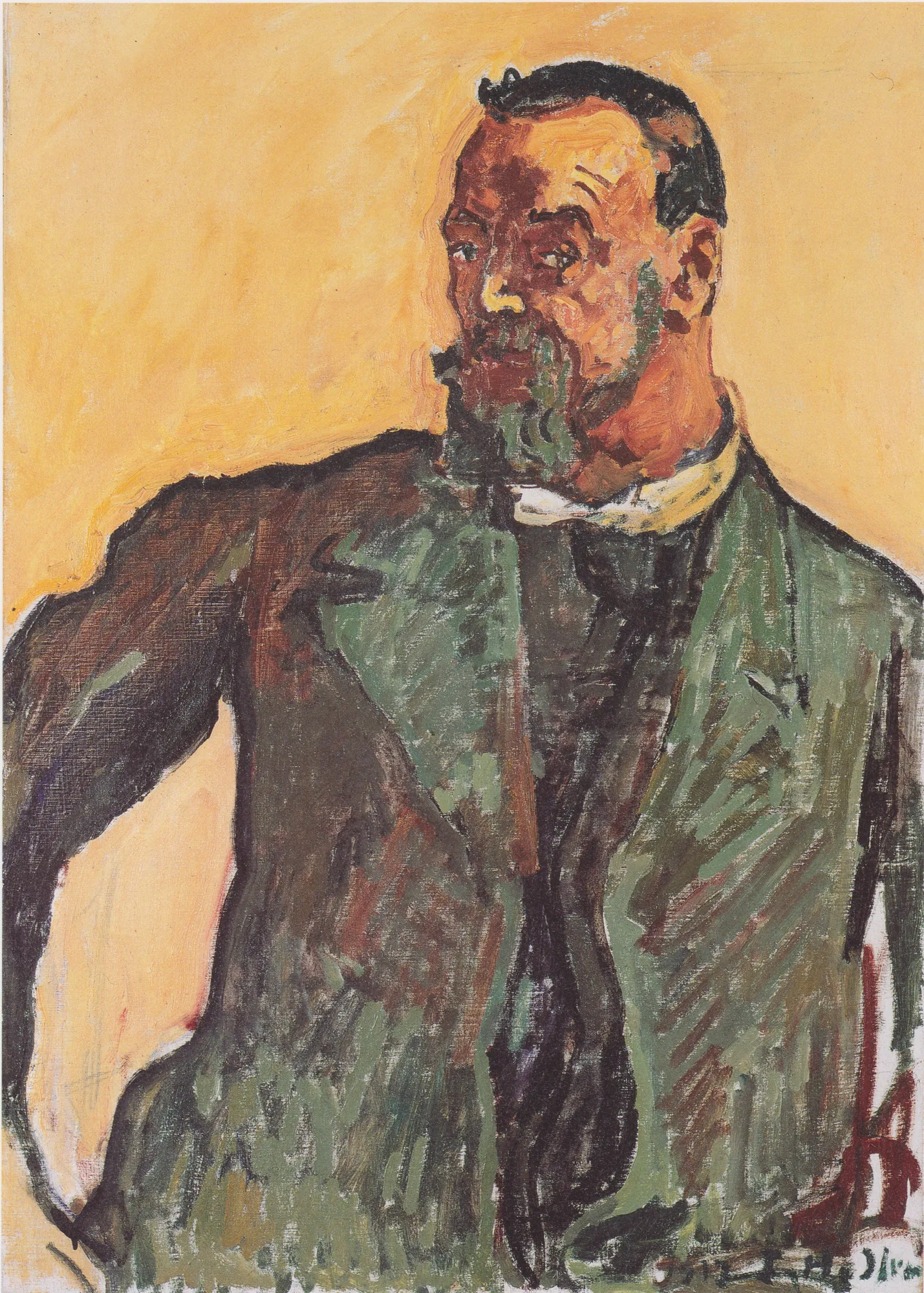 Self-Portrait in a Green Smock