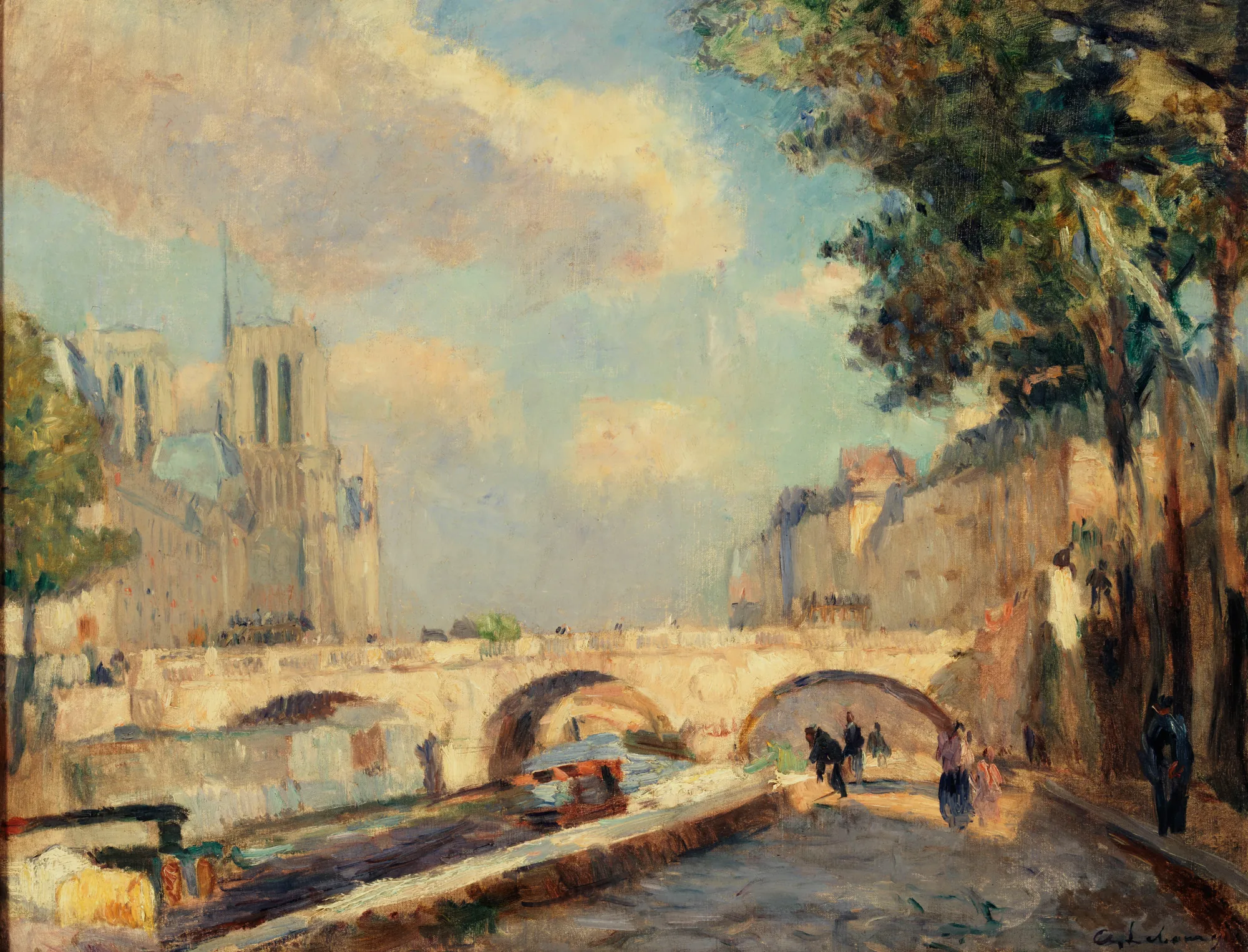 Le Pont Saint-Michel et Notre-Dame