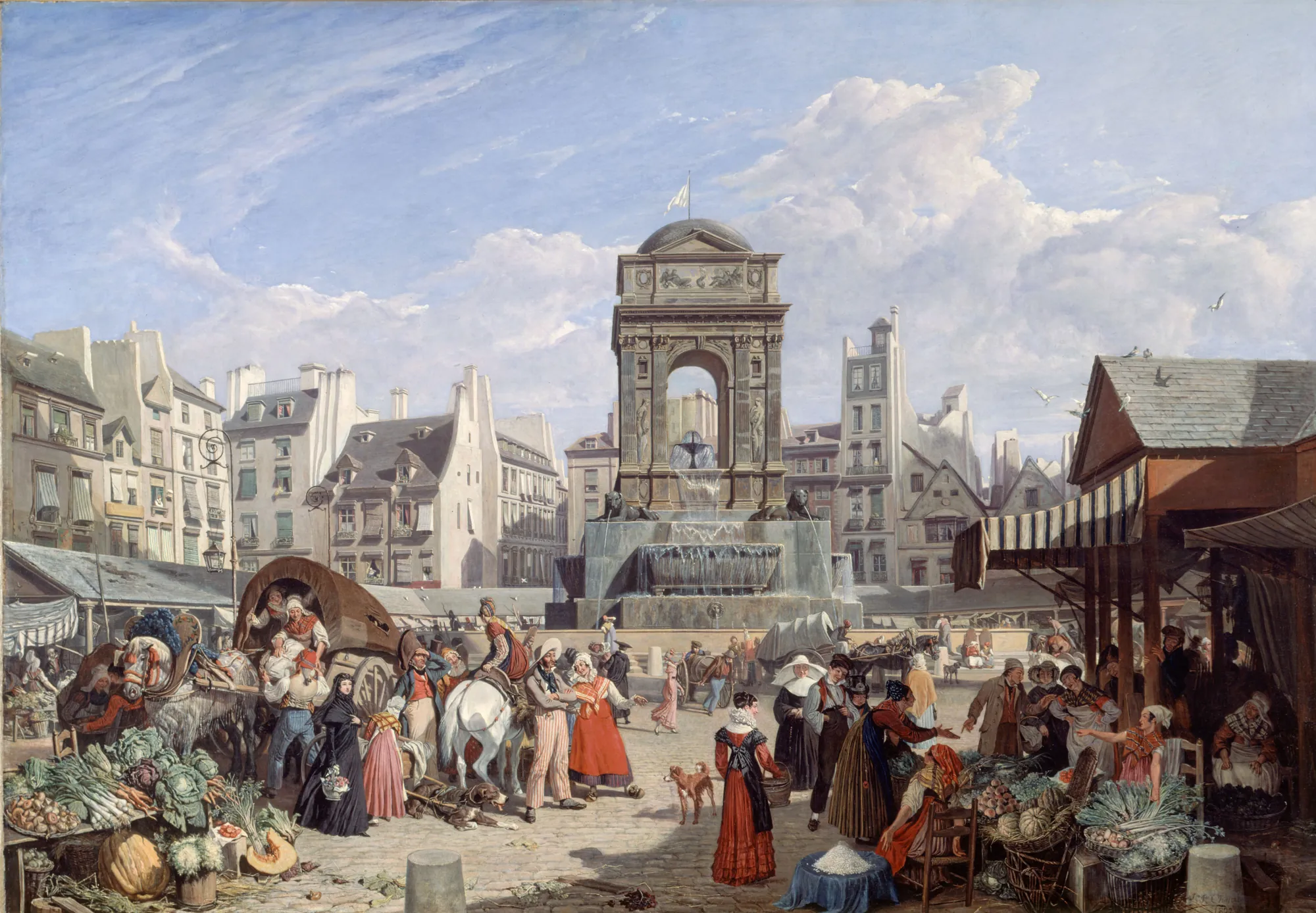 Market and Fountain of the Innocents, Paris