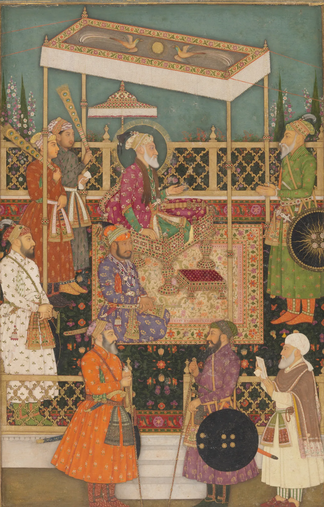 Emperor Aurangzeb Receives Prince Mu'azzam