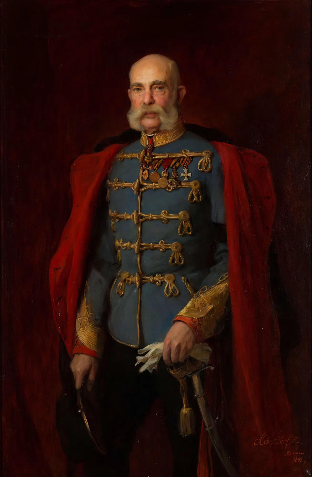 Emperor Franz Joseph I in Hussar Uniform