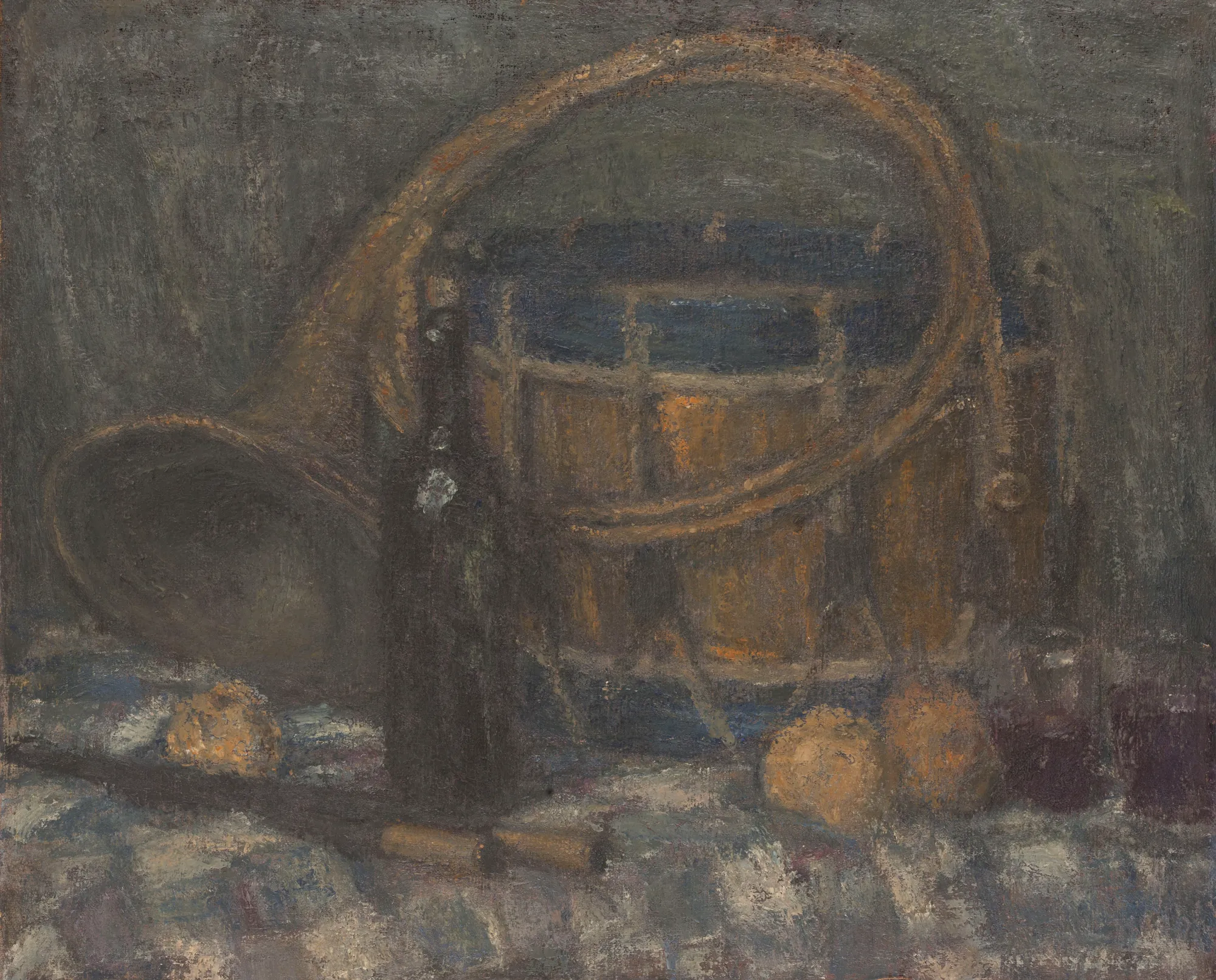 Still Life with Horn and Drum