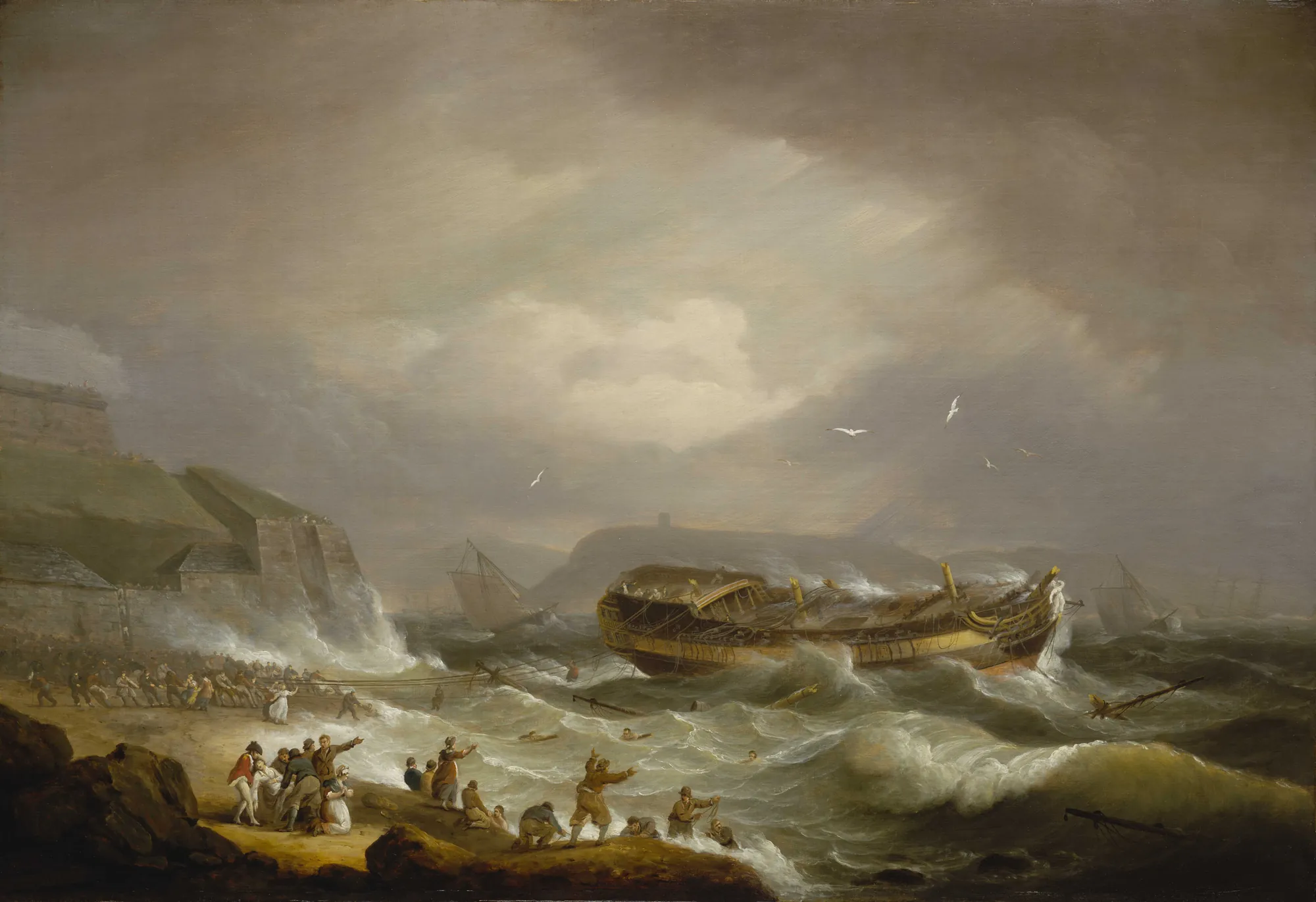 The Wreck of the East Indiaman 'Dutton' in Plymouth Sound