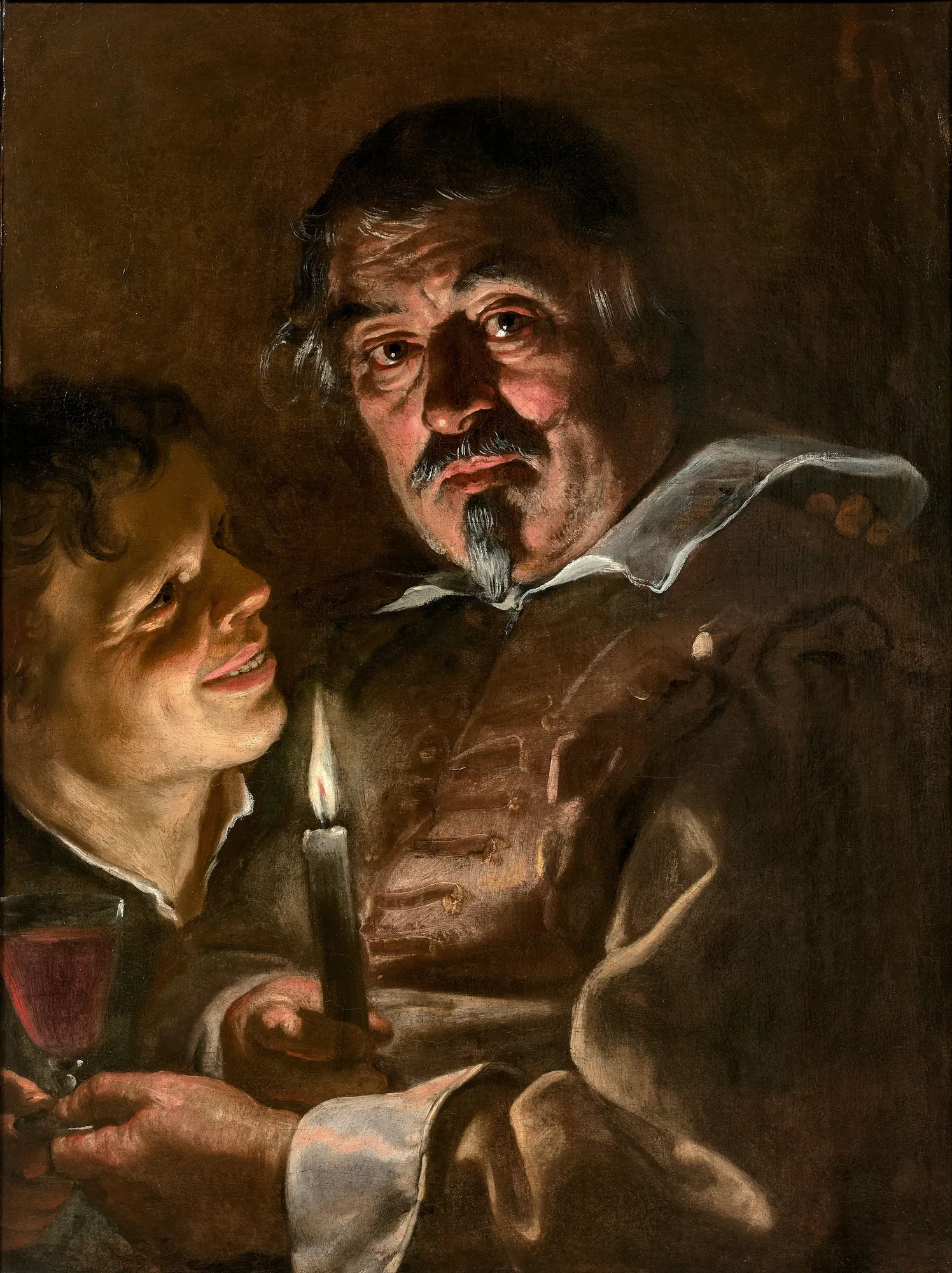 Man and Boy by Candlelight