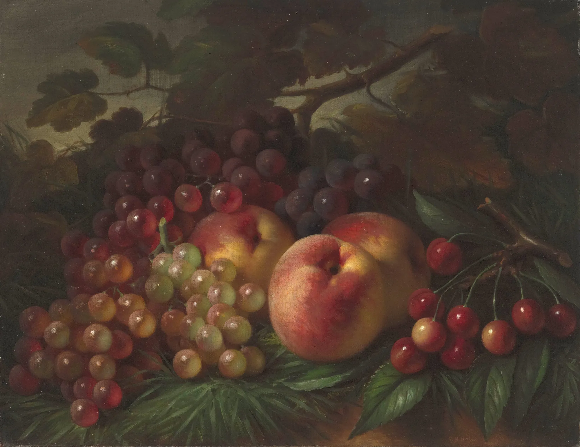 Peaches, Grapes and Cherries