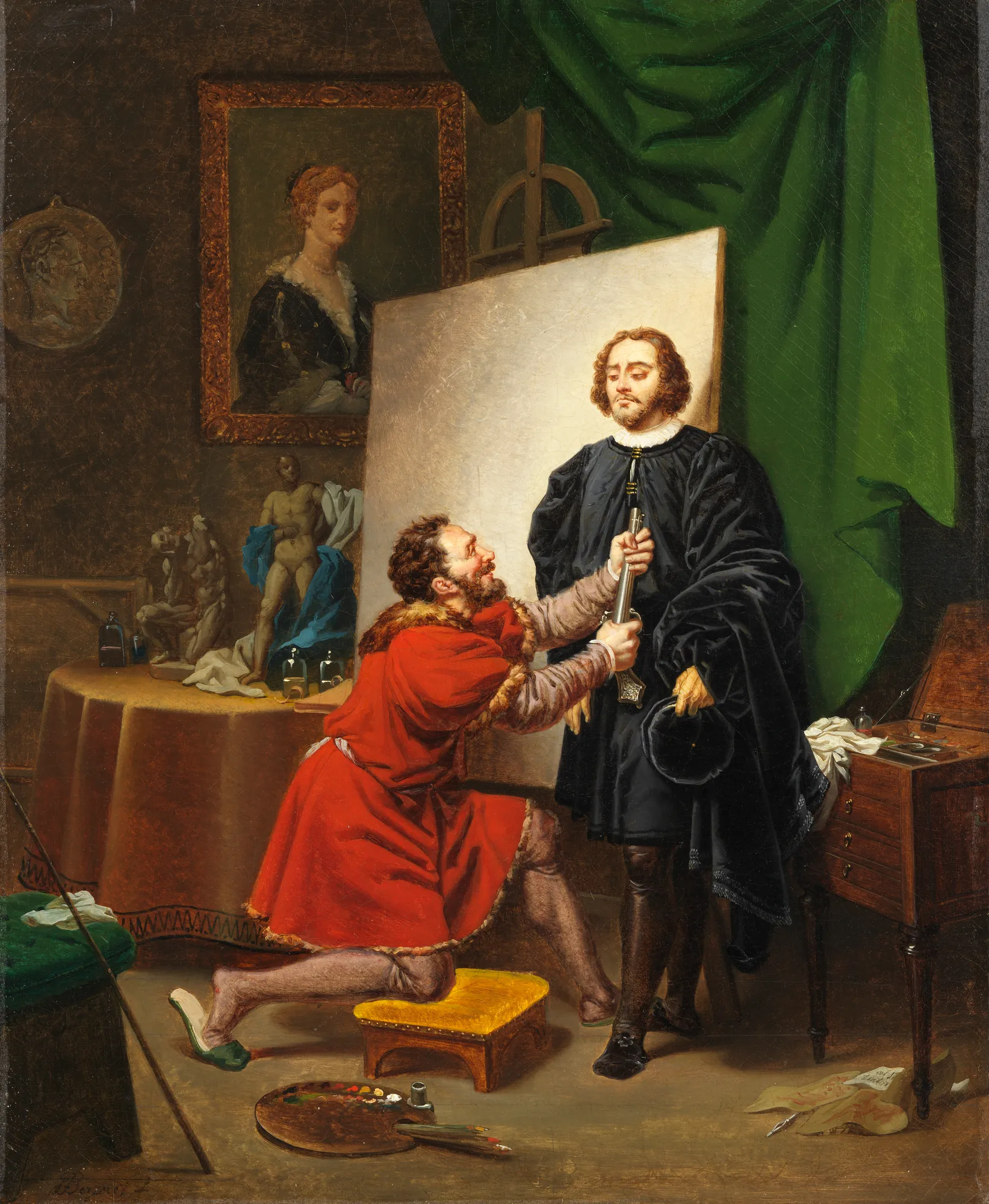 Pietro Aretino in the Studio of Tintoretto