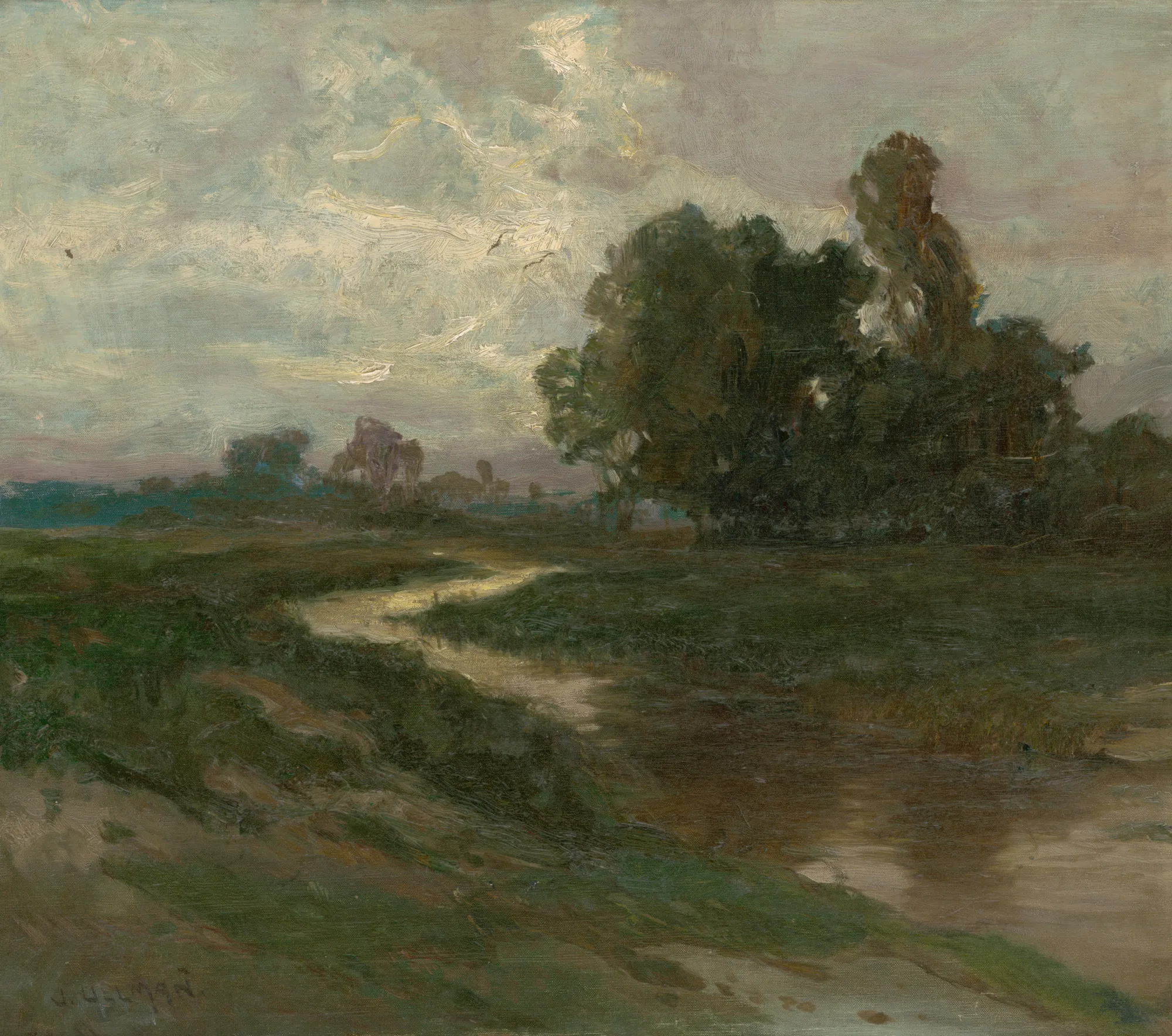 Night Landscape with a Brook