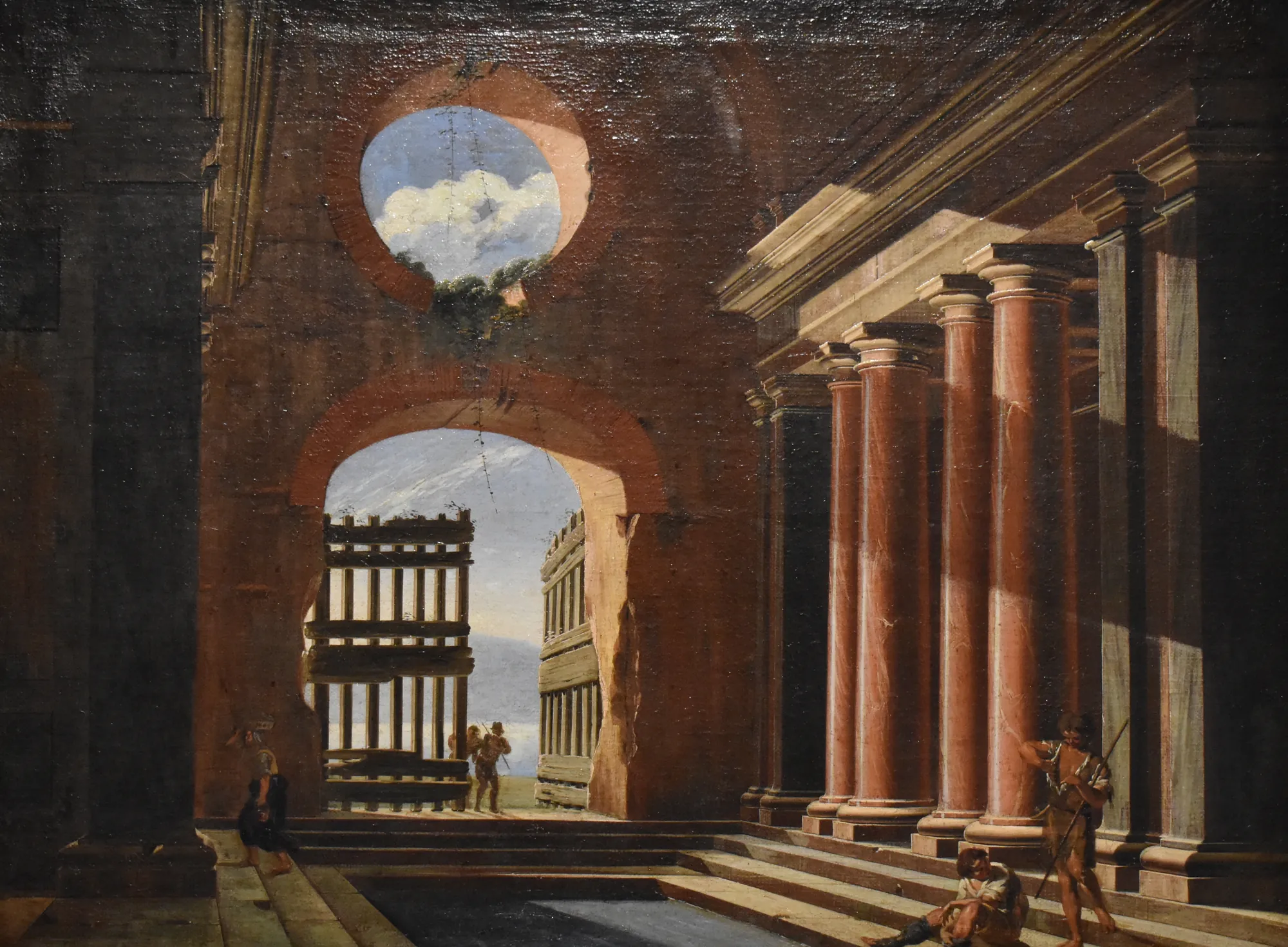 Interior View with Classical Columns