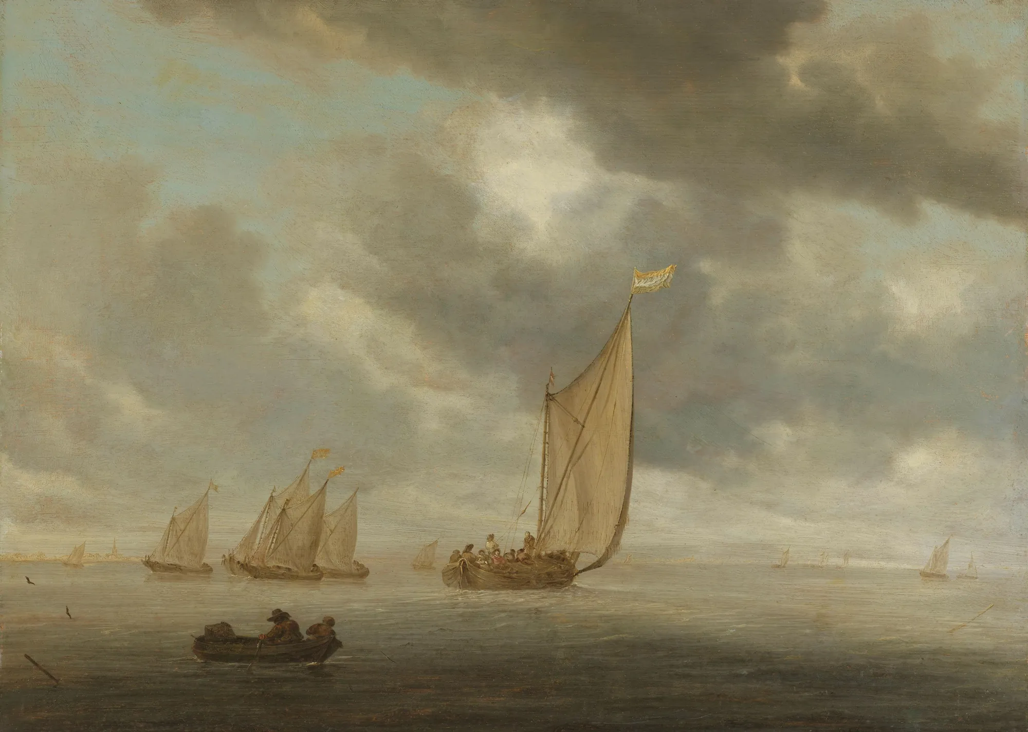 Sailing Vessels on an Inland Waterway