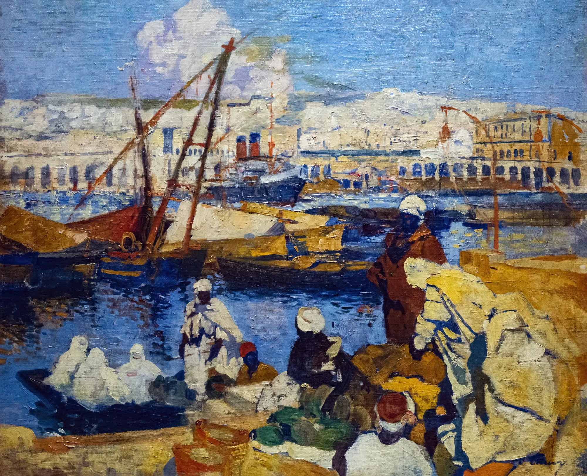 Embarquement au port d'Alger
