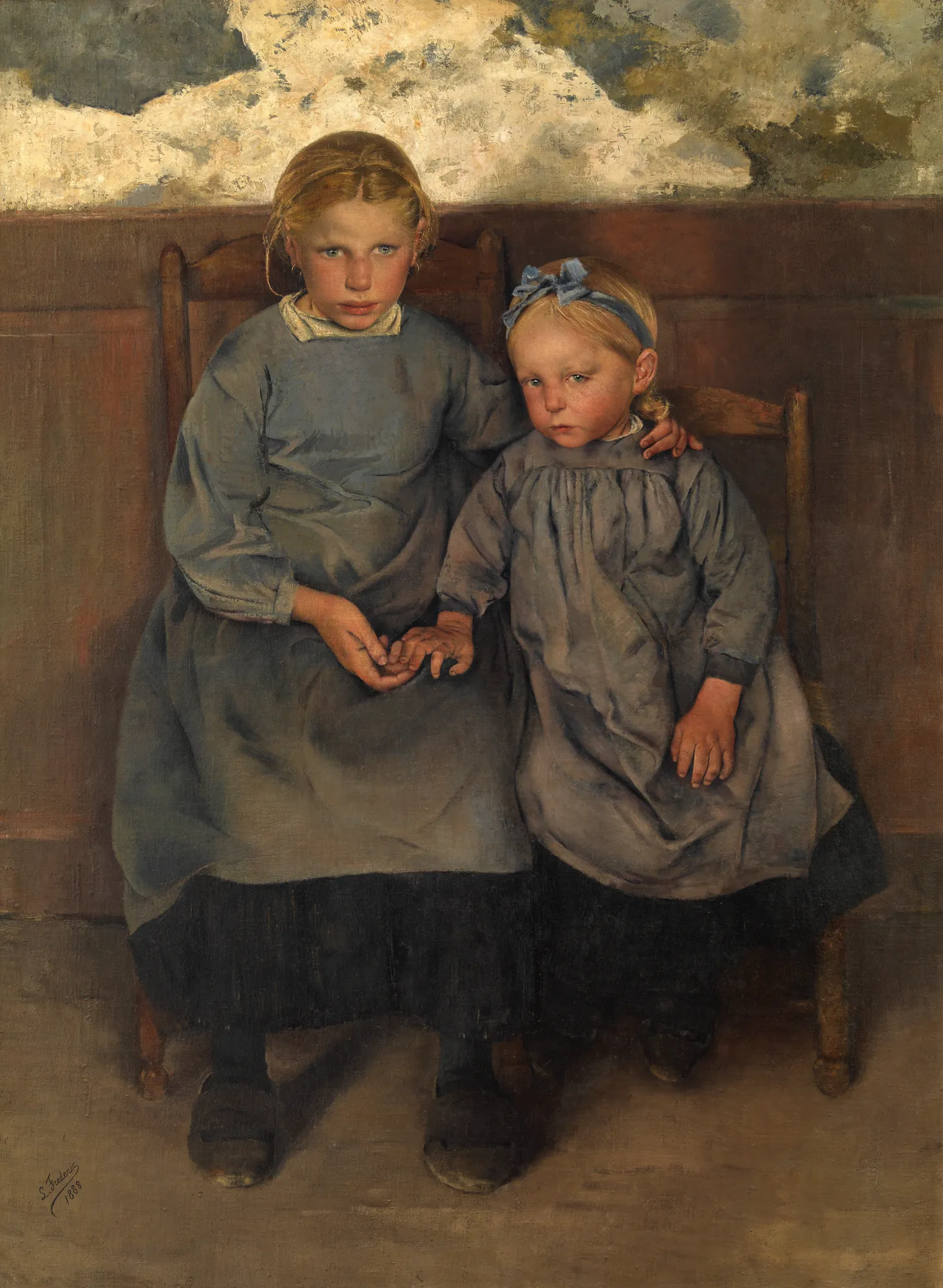 Two Walloon Peasant Children (Les Boëchelles)