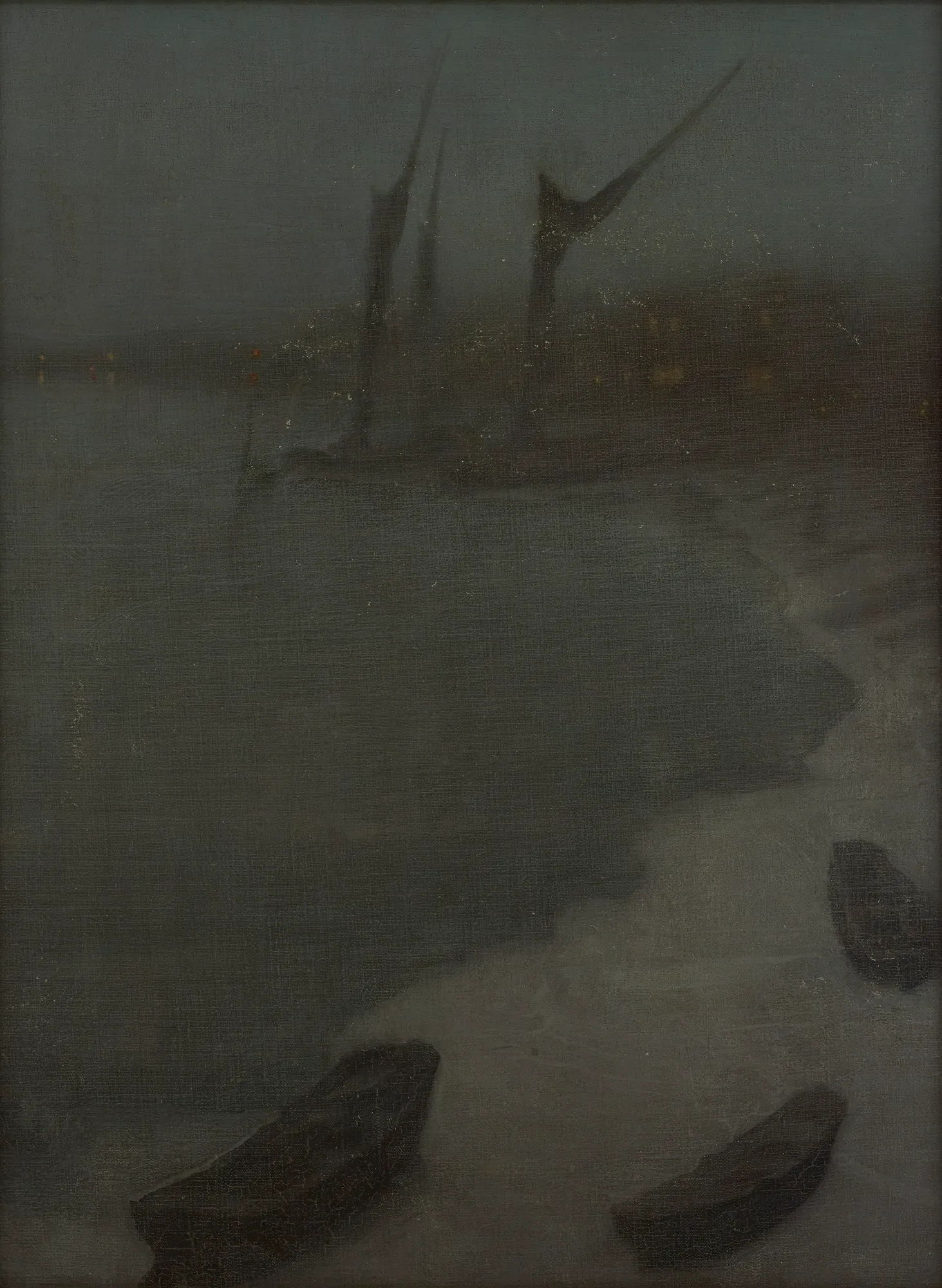 Nocturne: Grey and Silver – Chelsea Embankment, Winter