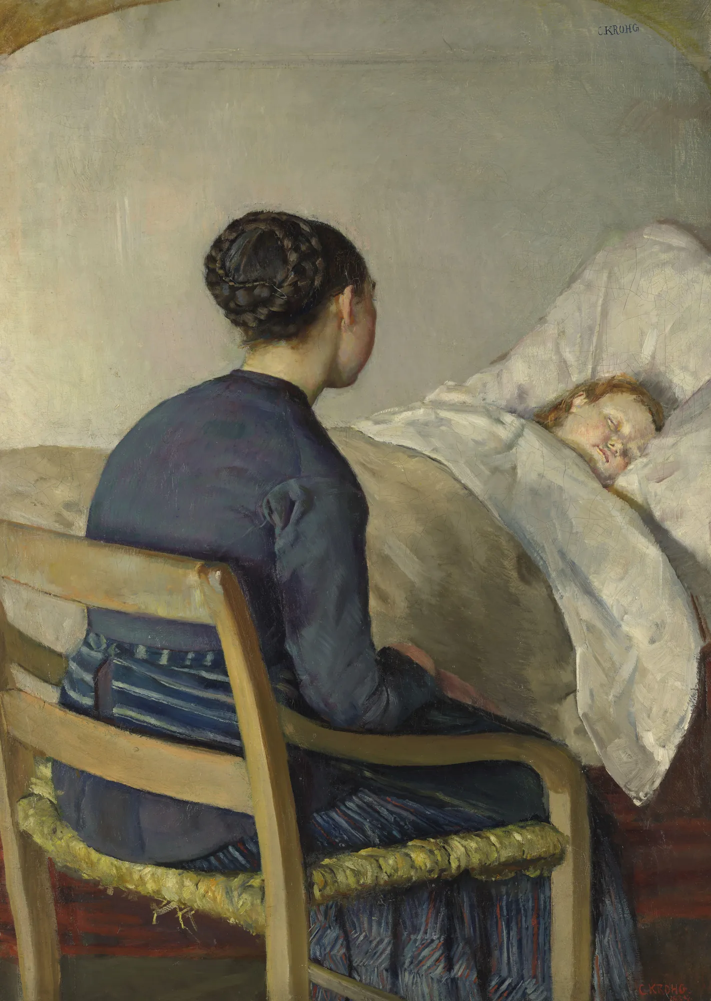 Mother at her Child's Bed