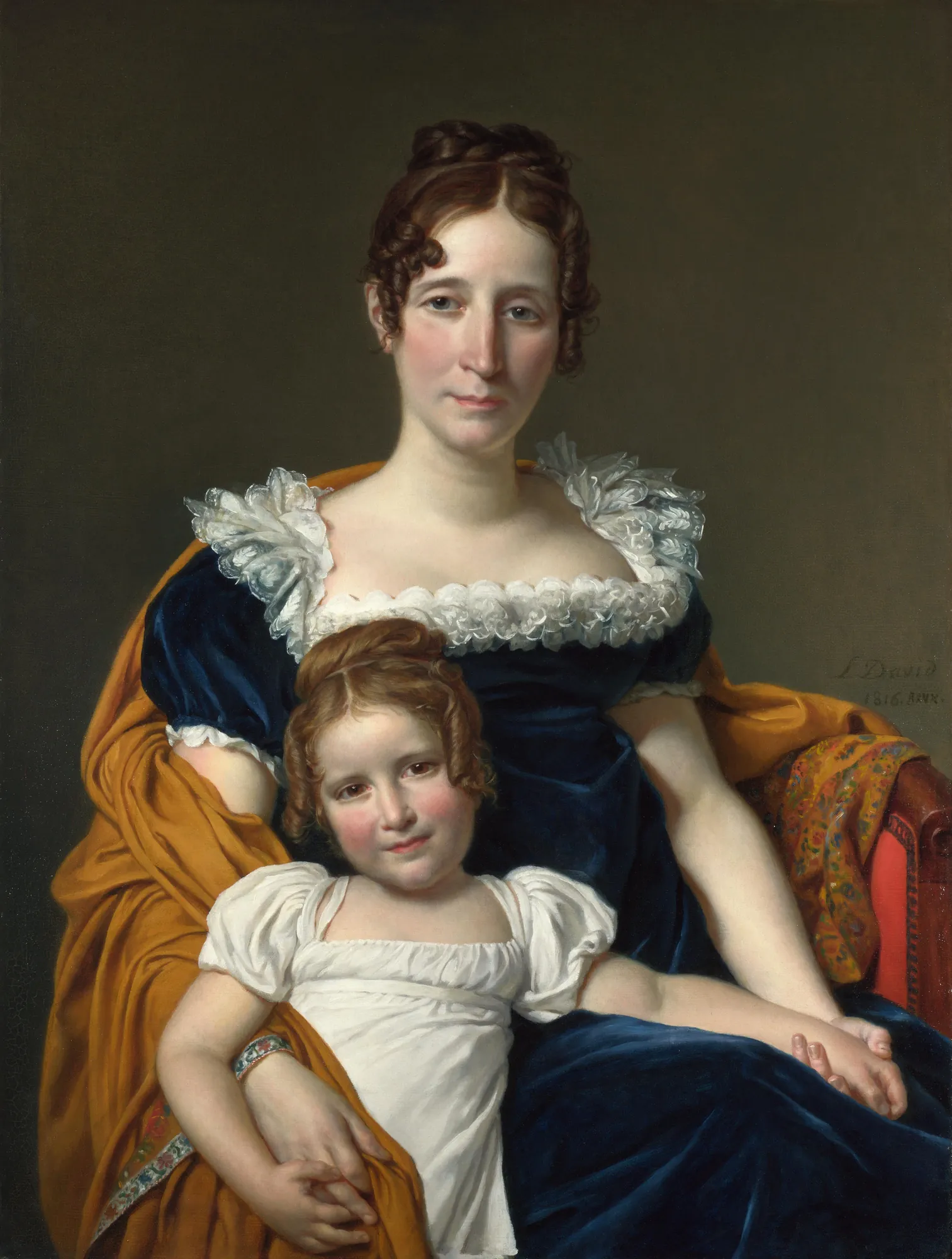 Portrait of the Comtesse Vilain XIIII and her Daughter Louise