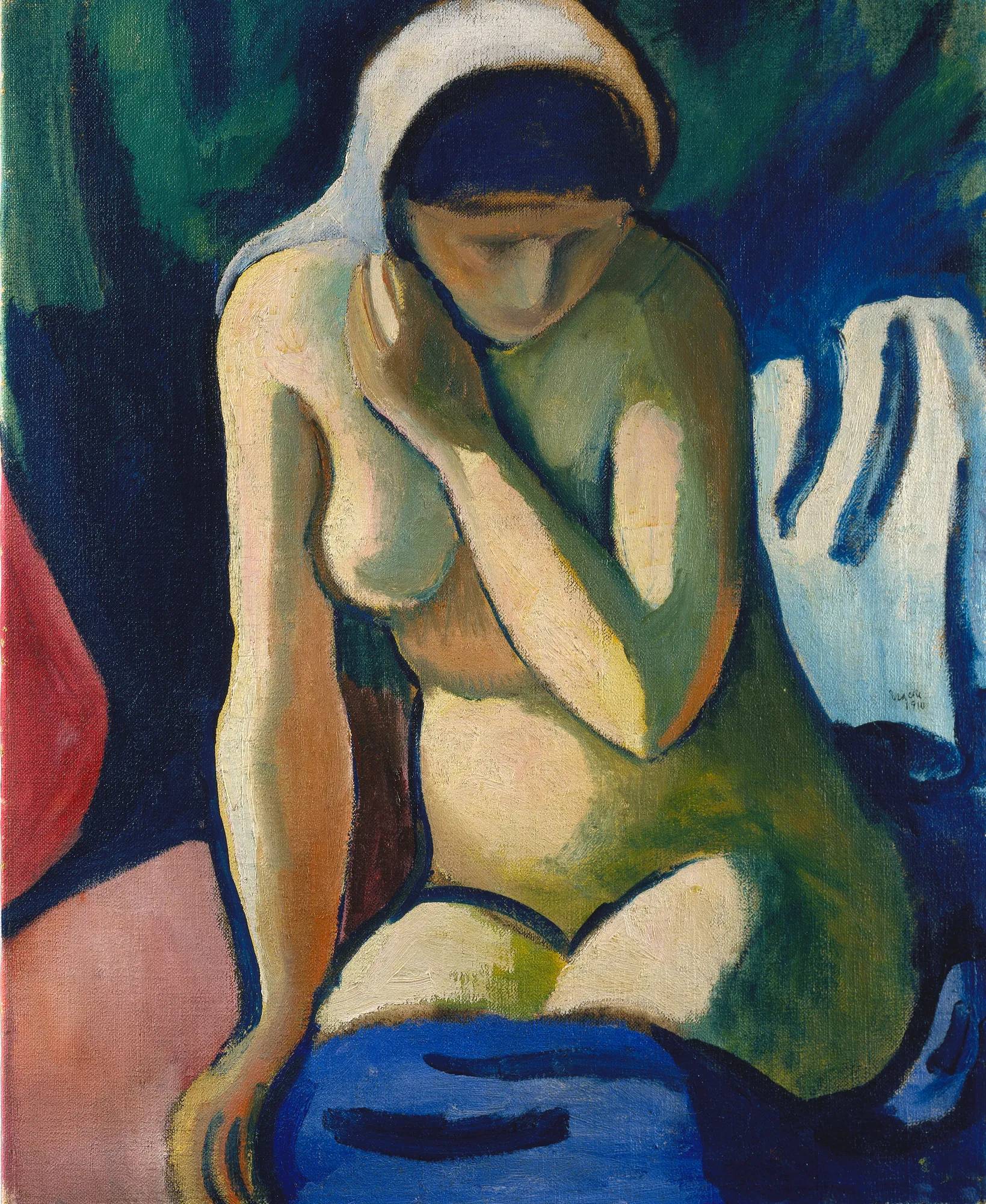 Naked Girl with Headscarf