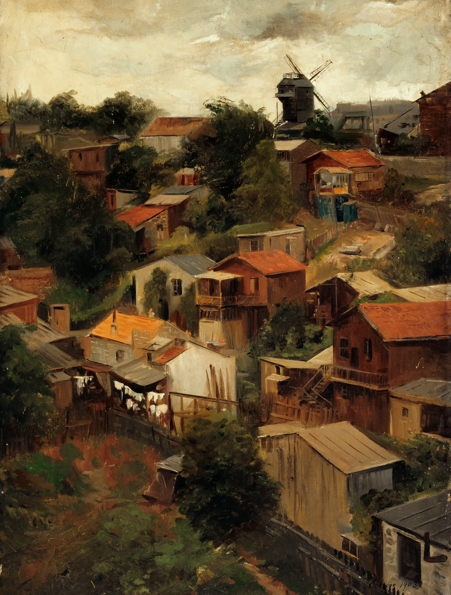 Le Maquis de Montmartre vu de la rue Caulaincourt