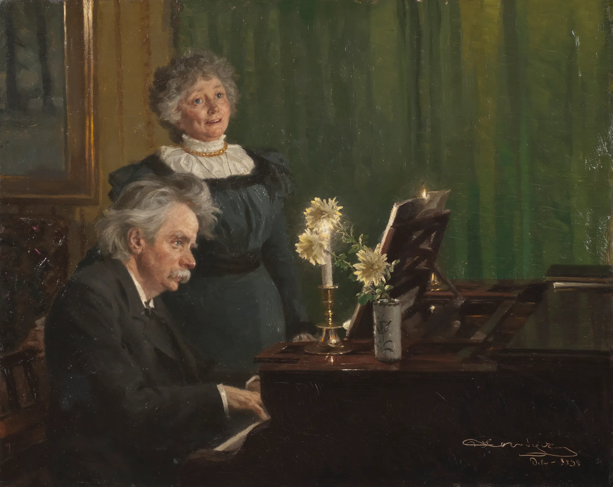 Edvard Grieg Accompanying His Wife