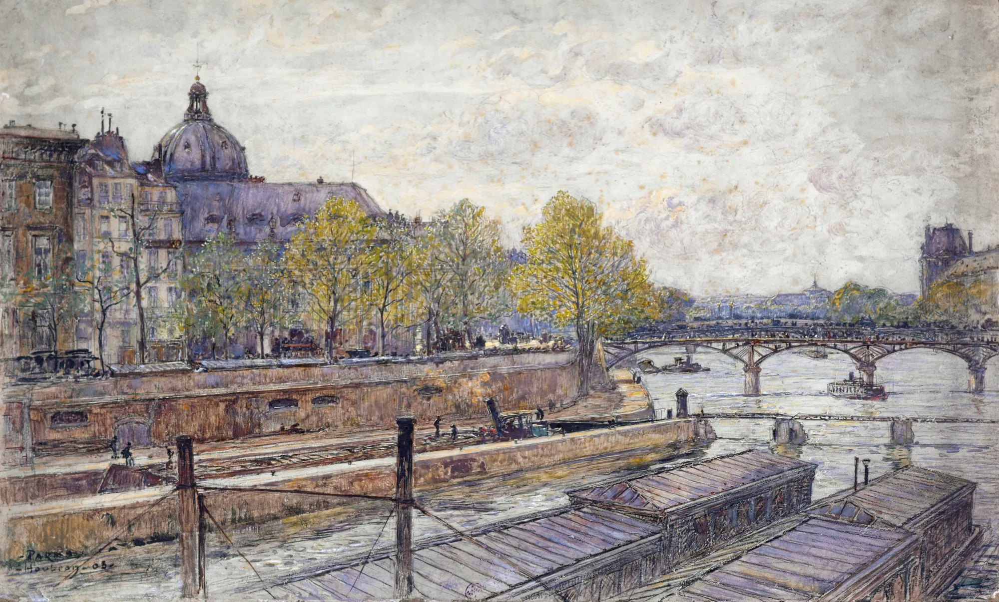 Le Quai Conti et le Pont des Arts