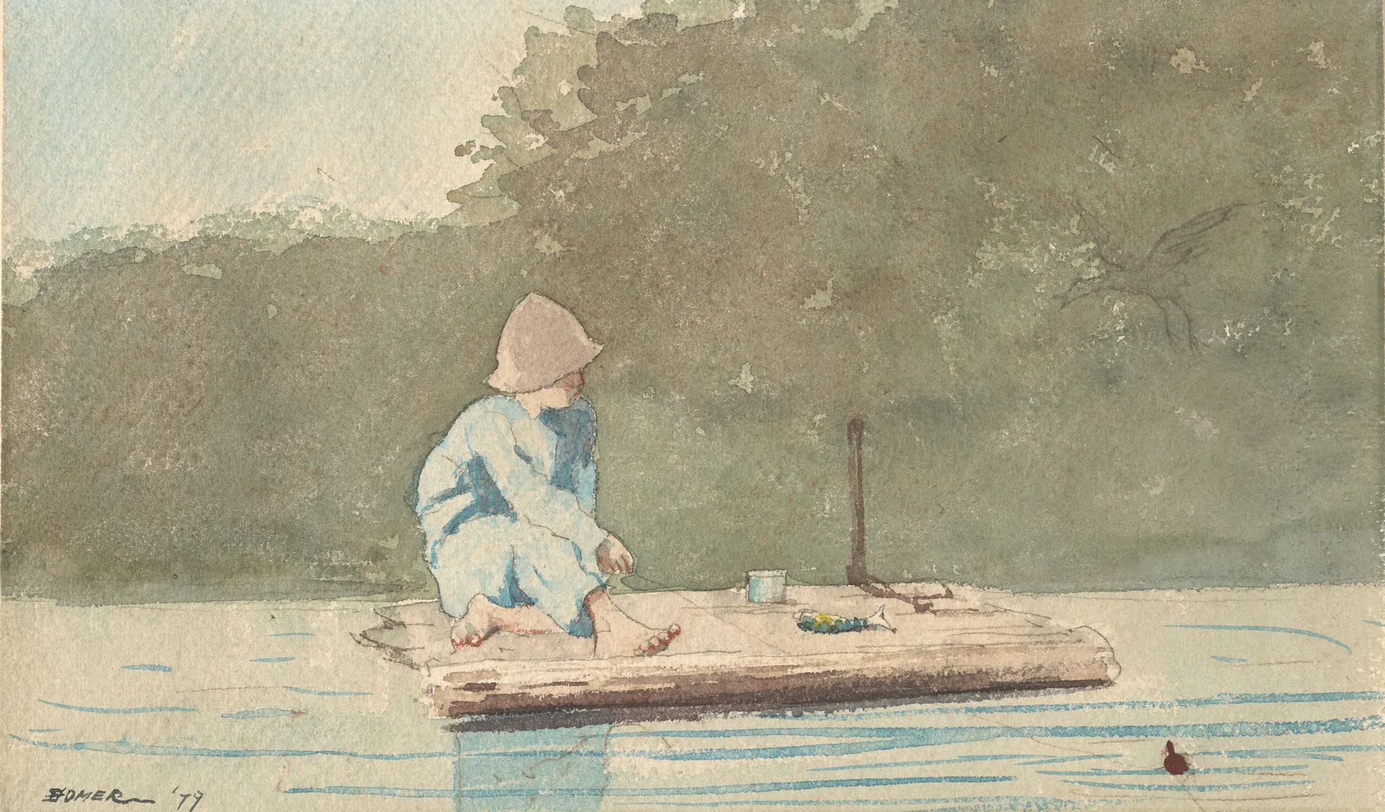 Boy on a Raft