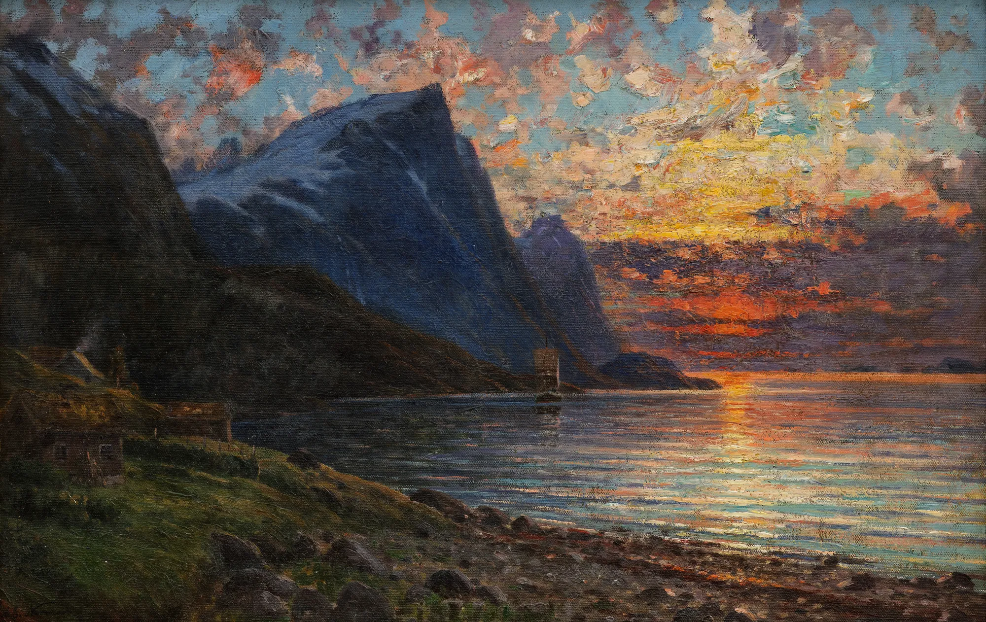 Coastal Landscape and Mountains