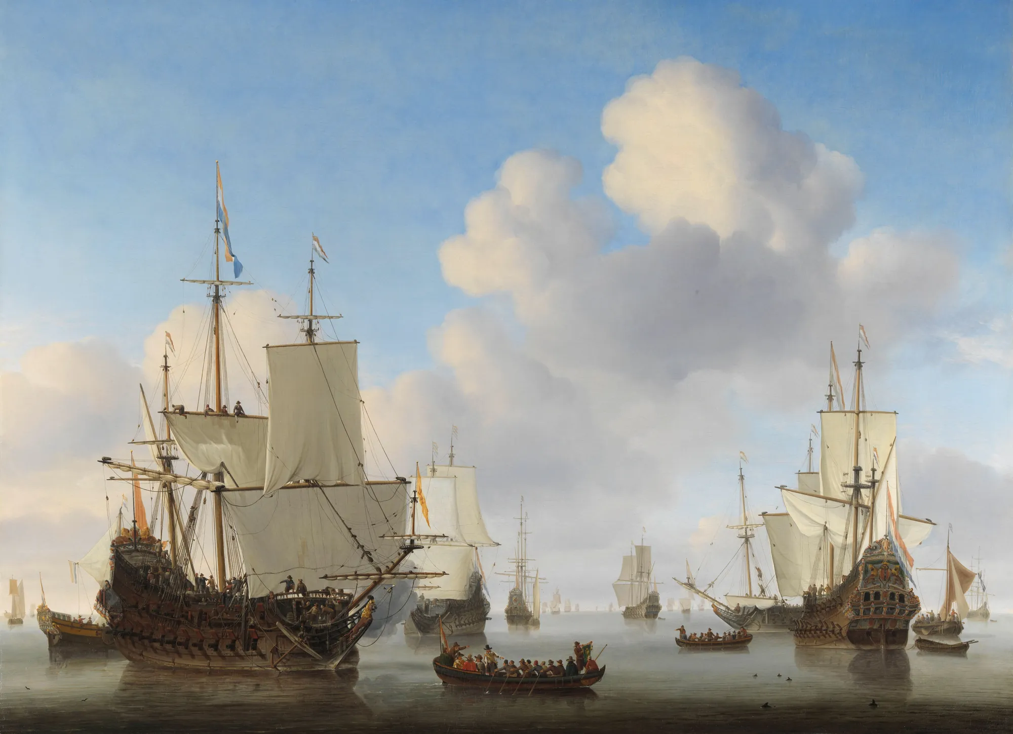 Dutch Ships in a Calm