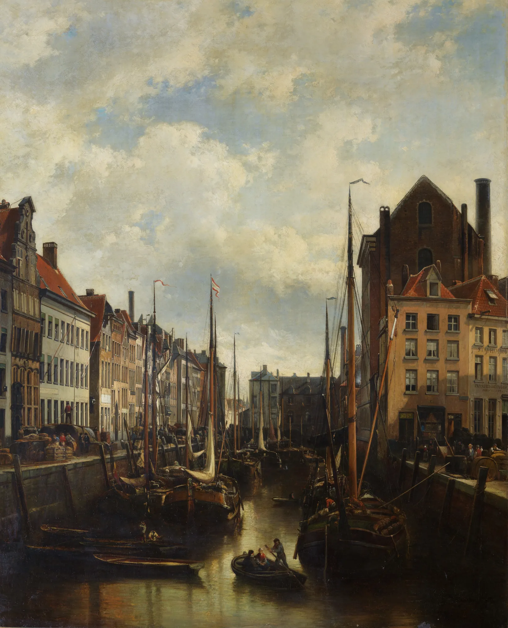 View of the Brouwersvliet in Antwerp
