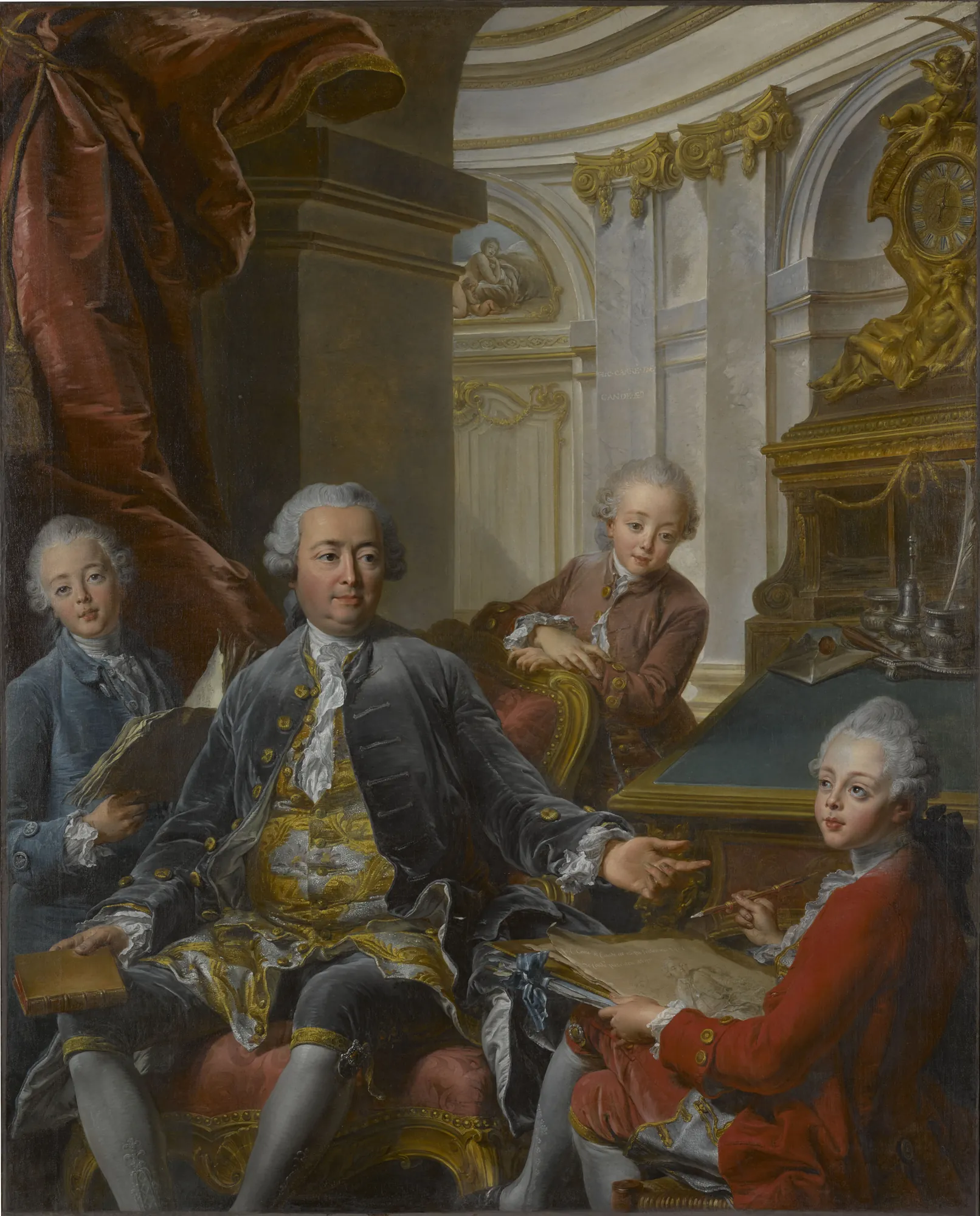 Portrait de Monsieur Carré de Candé et de ses trois fils